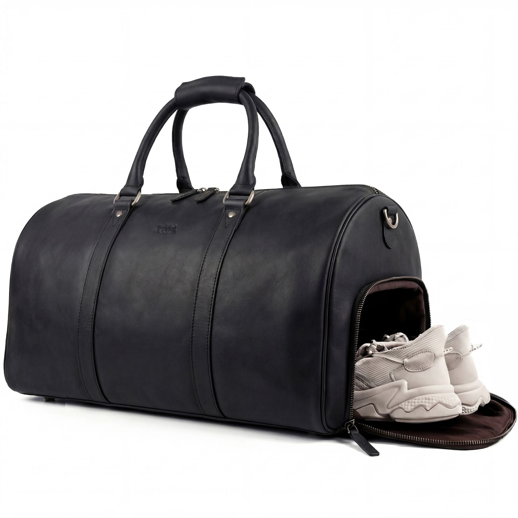 SID & VAIN Leather Travel Bag HANK Brown Weekender
