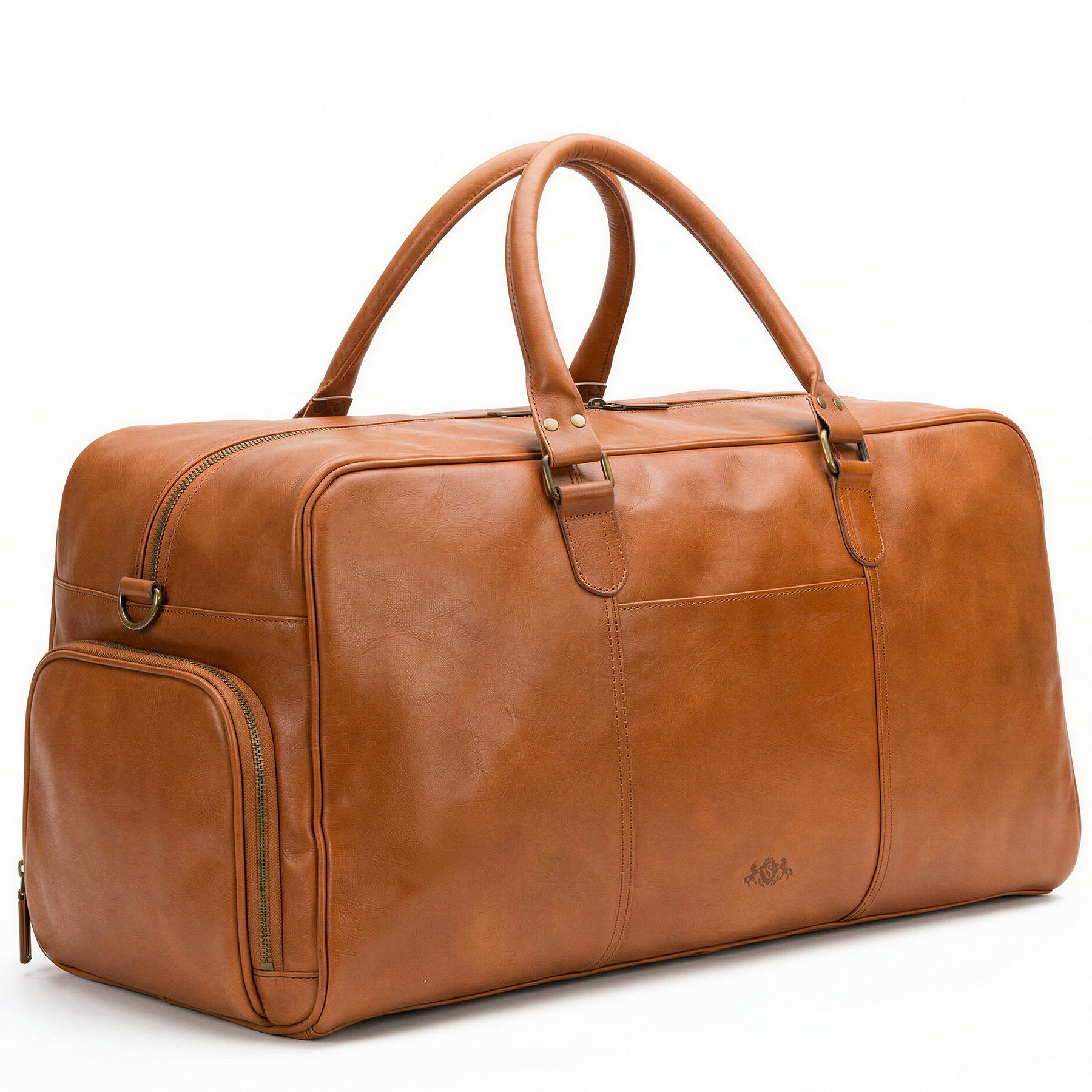 Reisetasche Leder braun HENRY Sporttasche Schuhfach