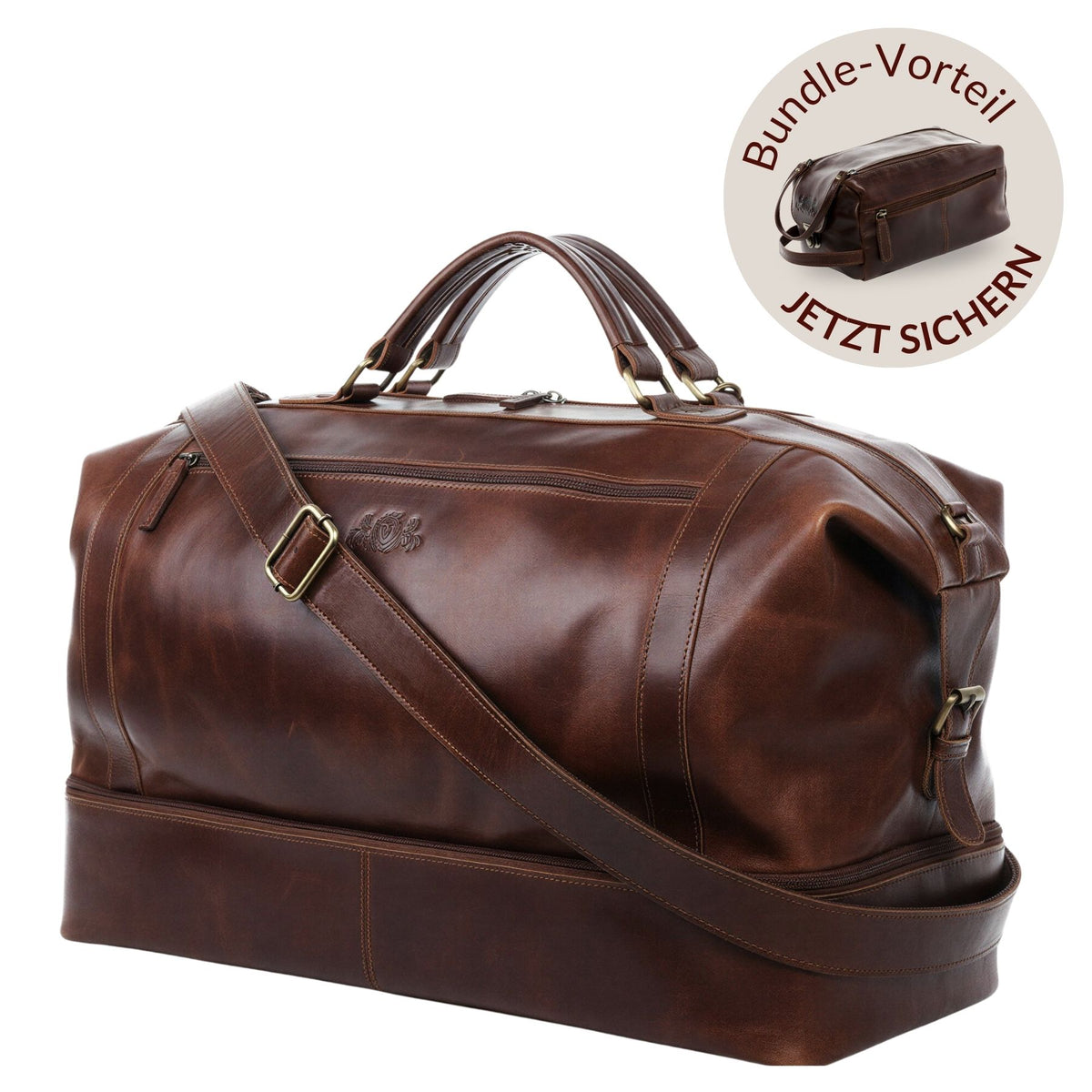 SID & VAIN Reise-Set KINGSTON & BRISTOL Reisetasche & Kulturtasche im Bundle