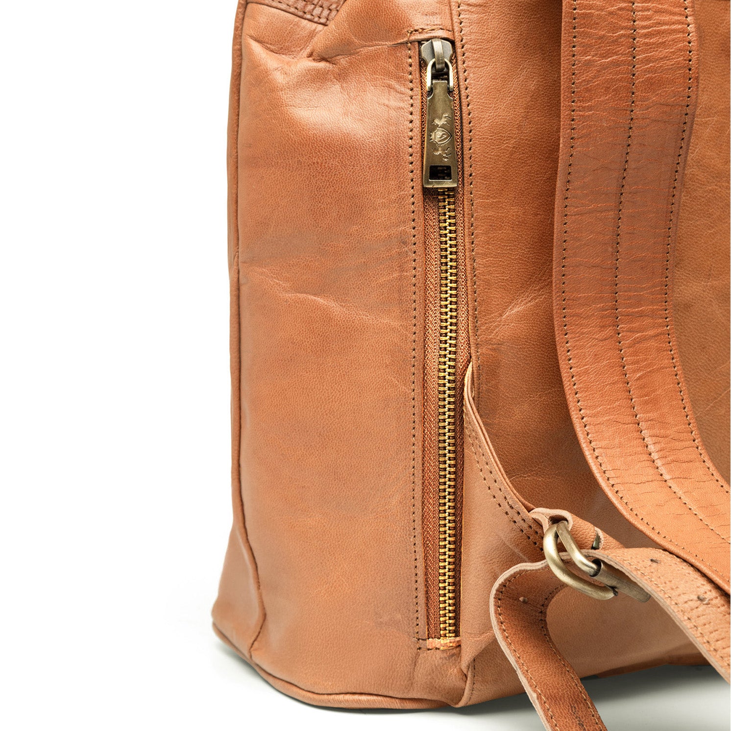 Backpack leather brown 15" RAY