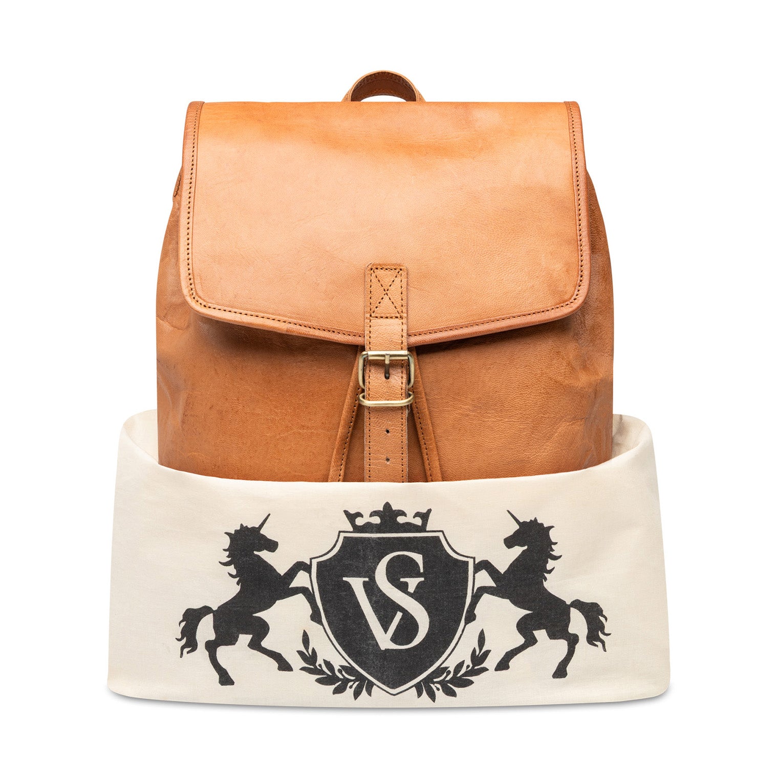 Backpack leather brown 15" RAY