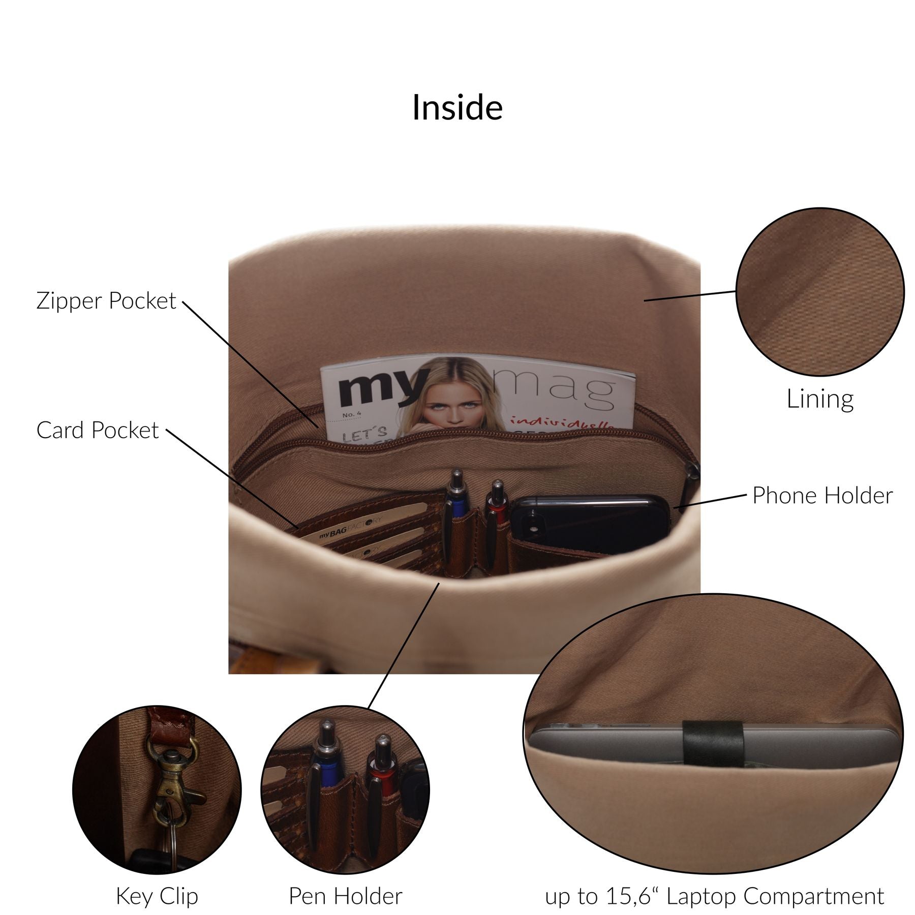 SID & VAIN Rucksack Leder CHAZ 29186