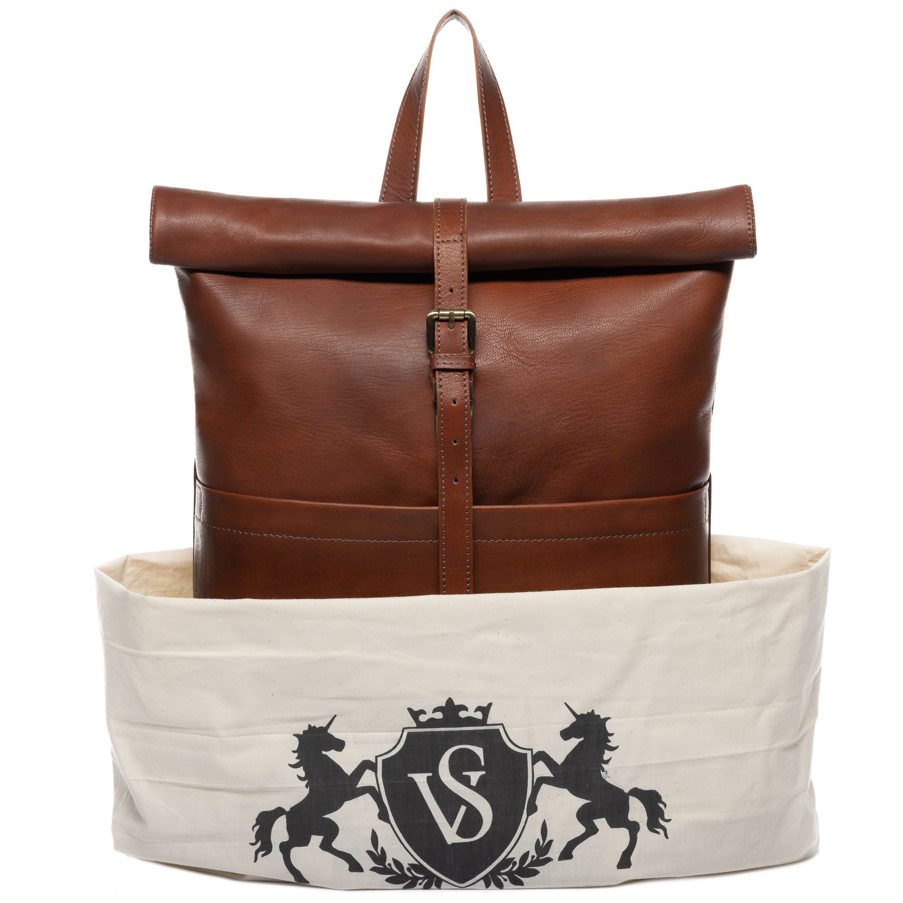 SID & VAIN Rucksack Leder XXL CLAY chestnut 34708