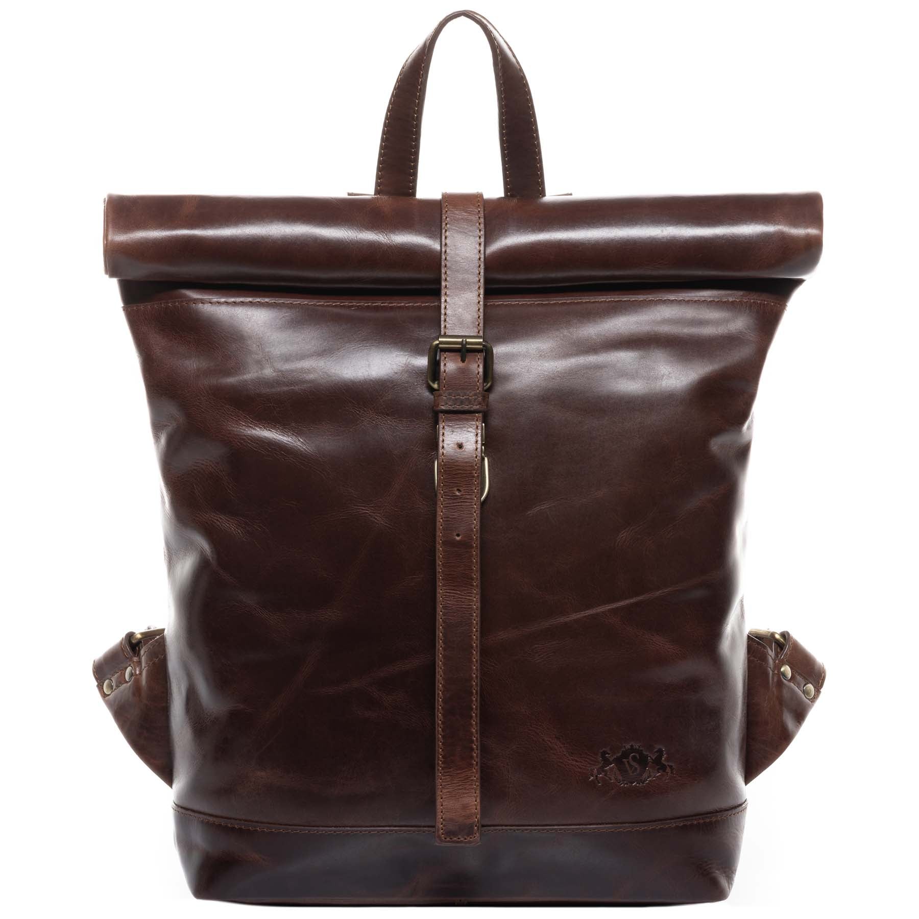 SID & VAIN Rucksack Leder JAY brown 40160