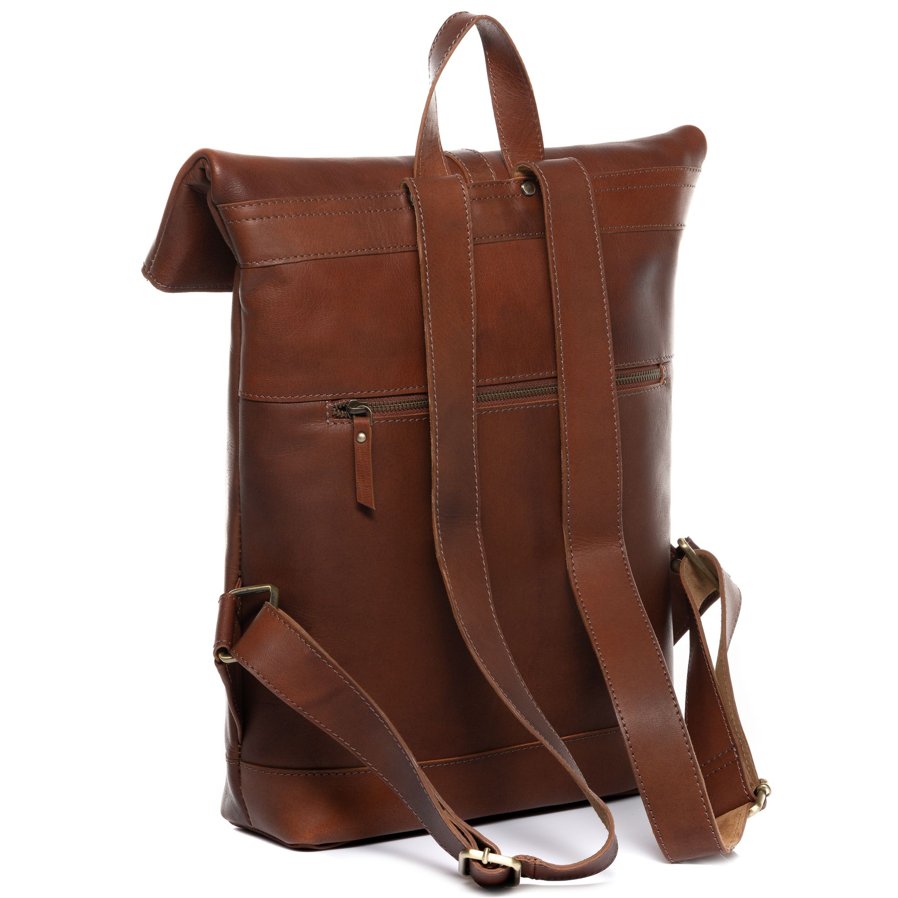 SID & VAIN Rucksack Leder JAY chestnut 34692