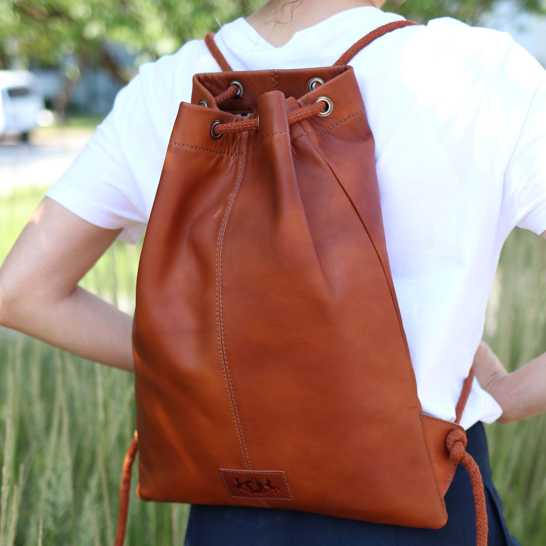 SID & VAIN Turnbeutel Leder JESSIE chestnut 40462