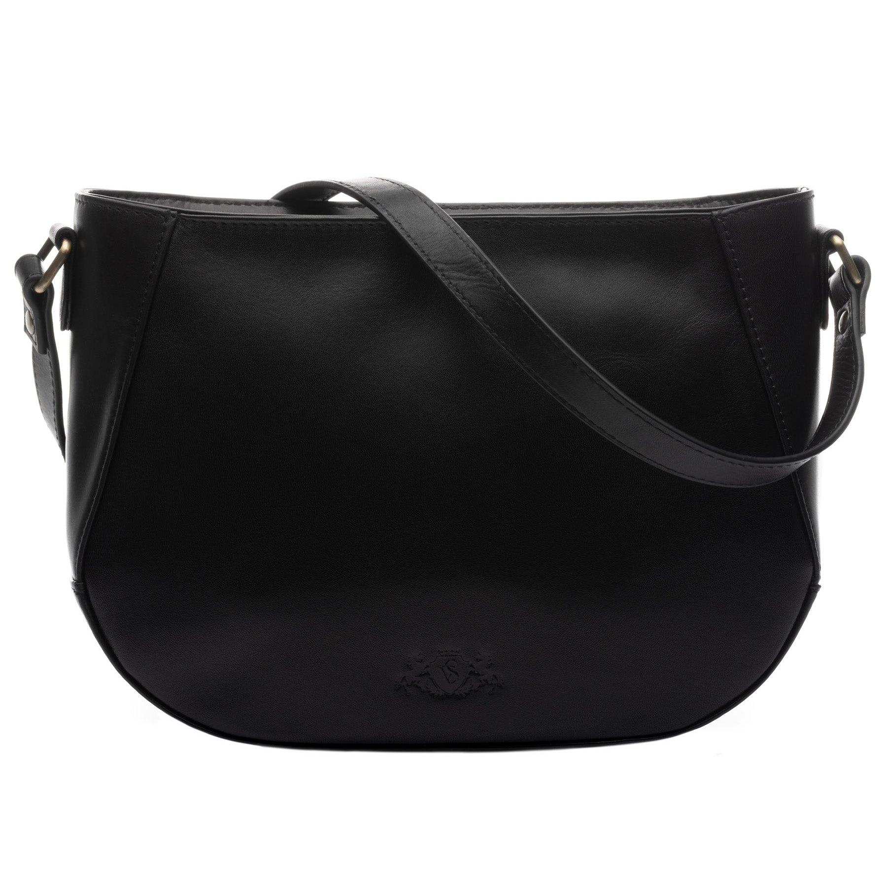 SID & VAIN Schultertasche Leder ALBANY schwarz oder braun 38854