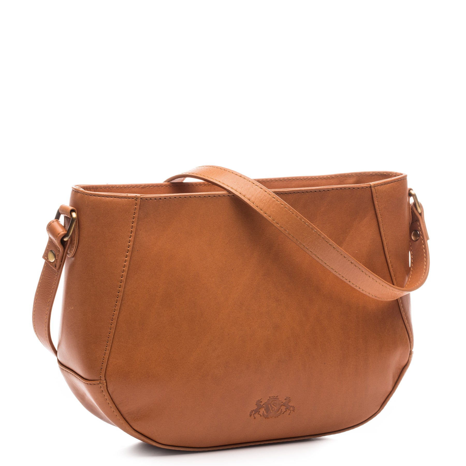 SID & VAIN Schultertasche Leder ALBANY schwarz oder braun 38862