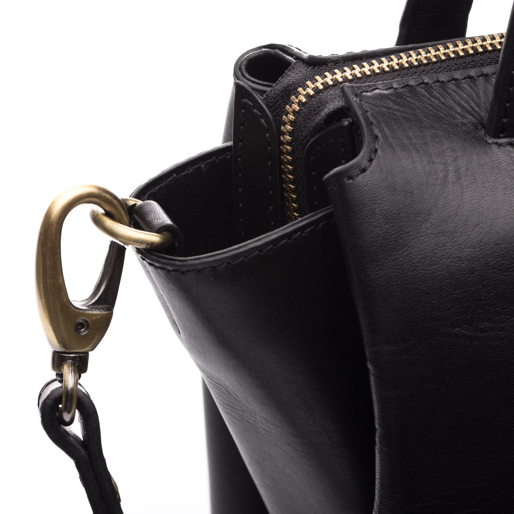 SID & VAIN Handtasche Leder ATLANTA hellbraun schwarz 38903