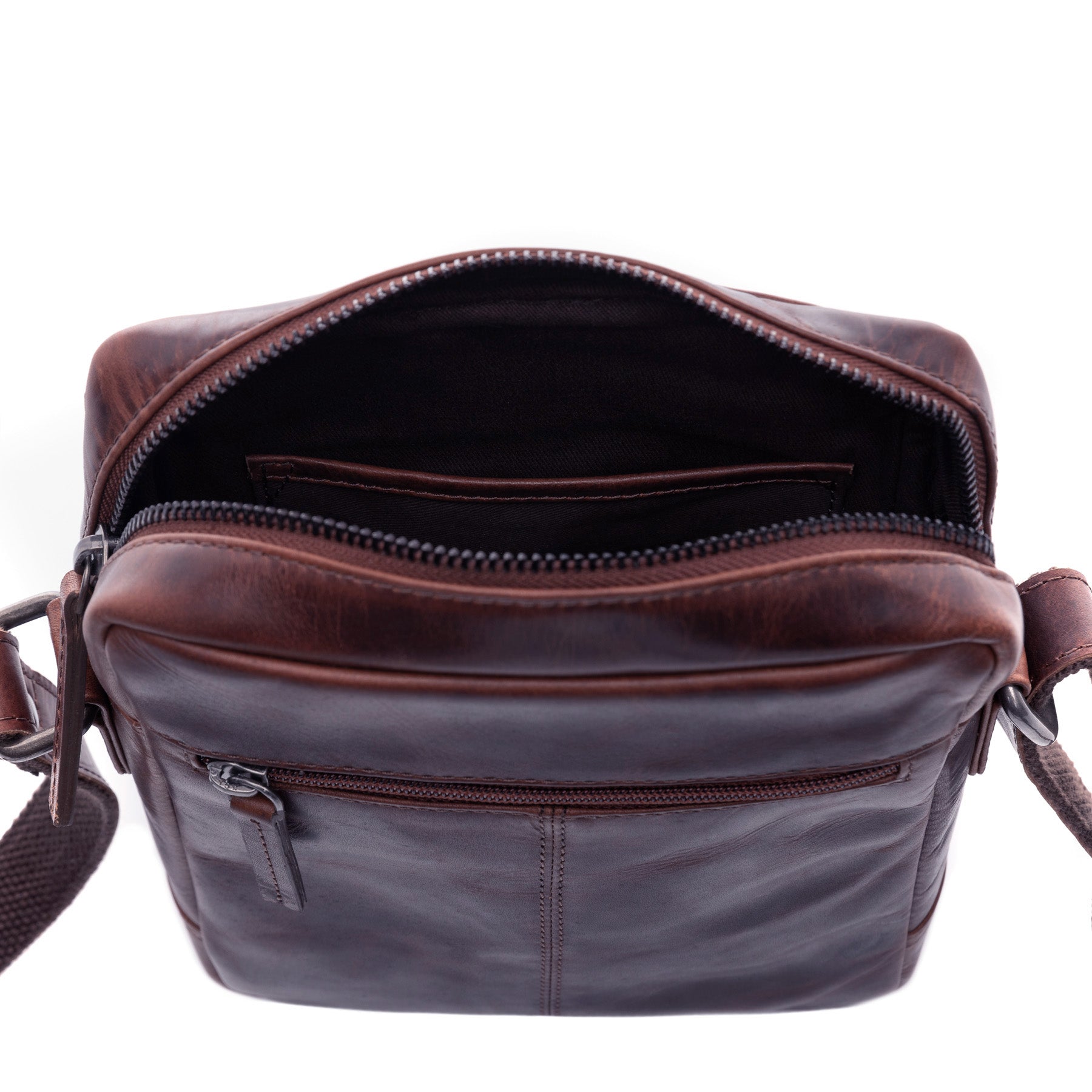 SID & VAIN Umhängetasche Leder DUBLIN braun oder schwarz 45739