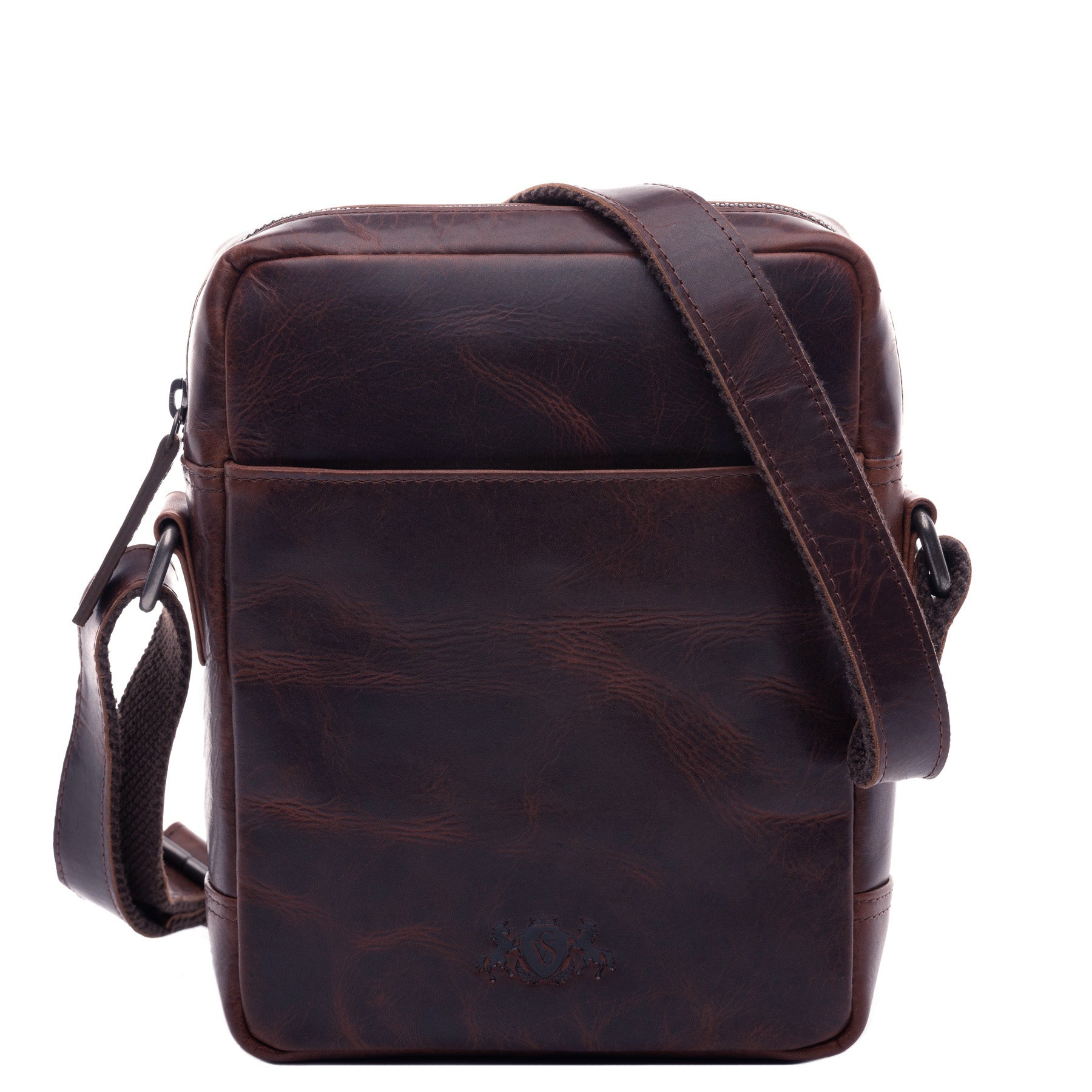 SID & VAIN Umhängetasche Leder DUBLIN braun oder schwarz 45736