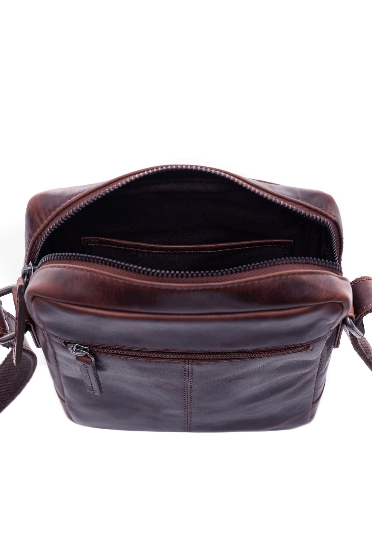 SID & VAIN Umhängetasche Leder DUBLIN braun oder schwarz 45742