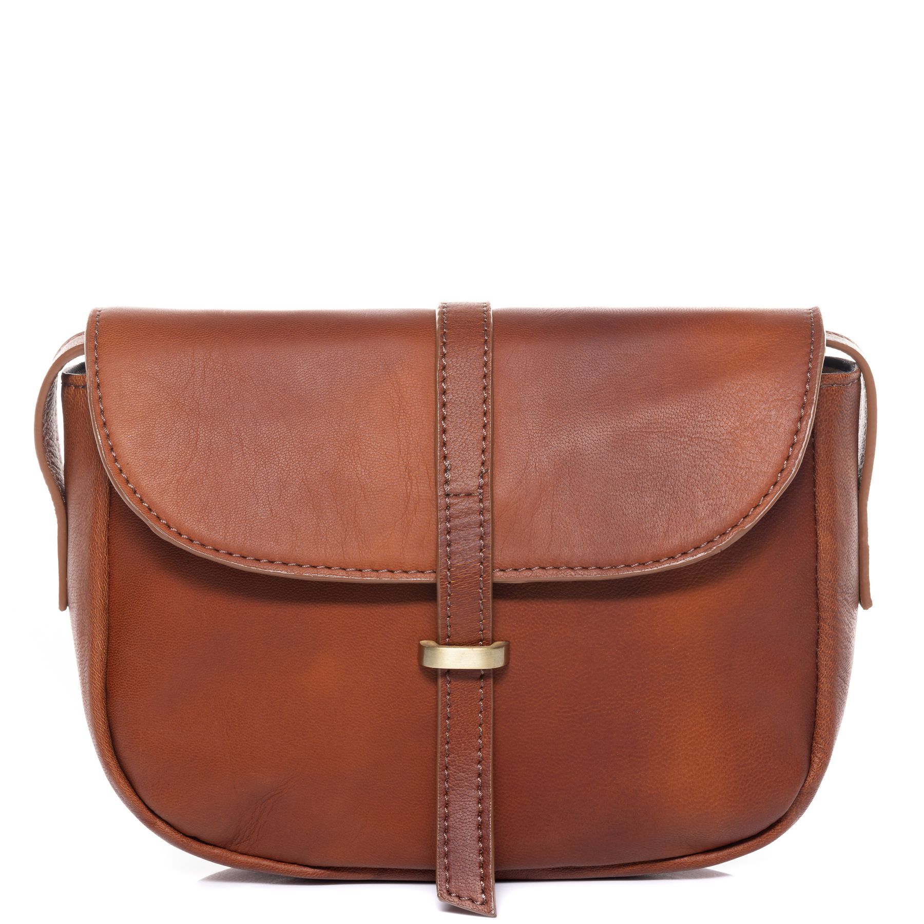 SID & VAIN Schultertasche Leder & Umhängetasche Leder klein ELLIE chestnut 42014