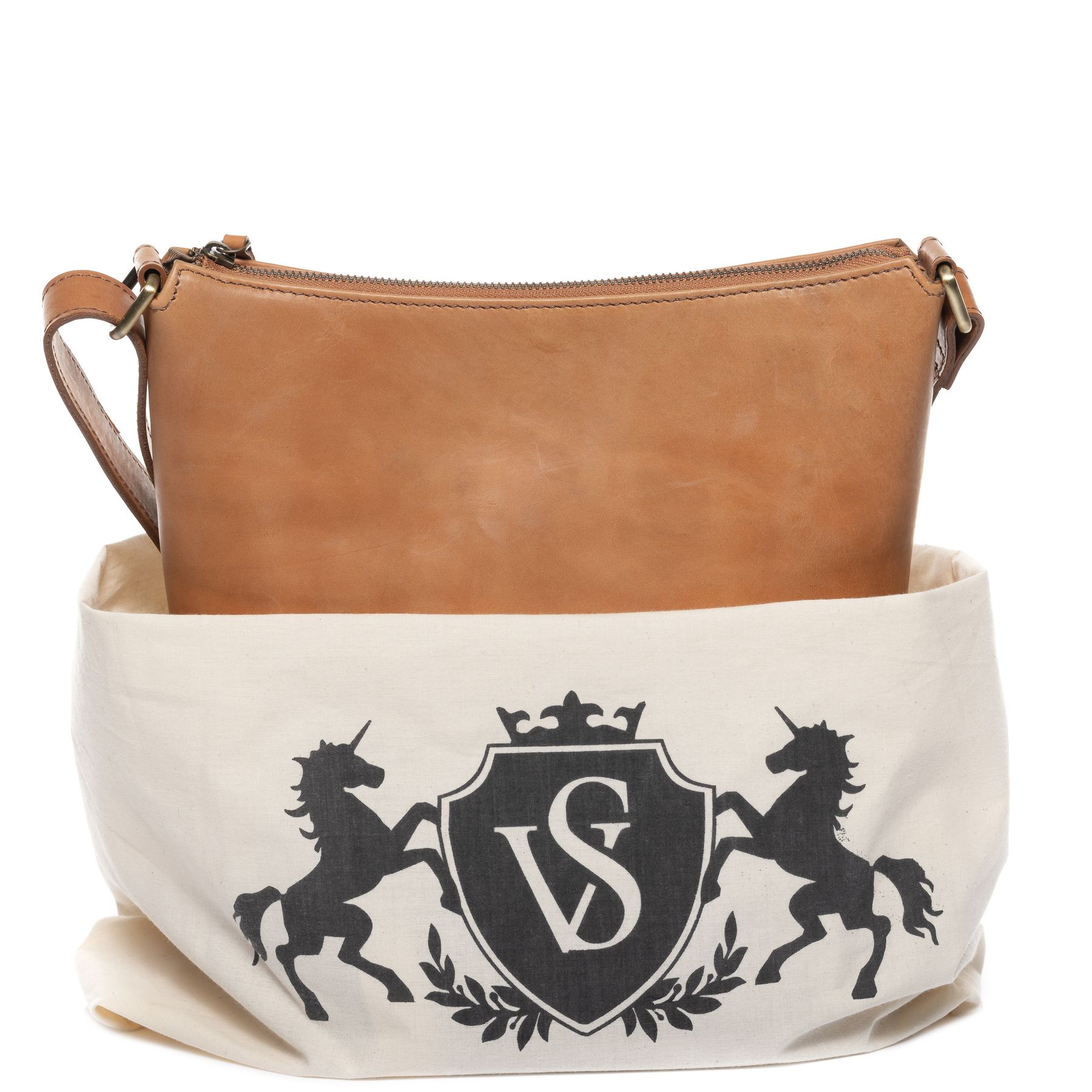 SID & VAIN Hobo Bag Leder-crossbody HEATHROW natural-light-tan 34564