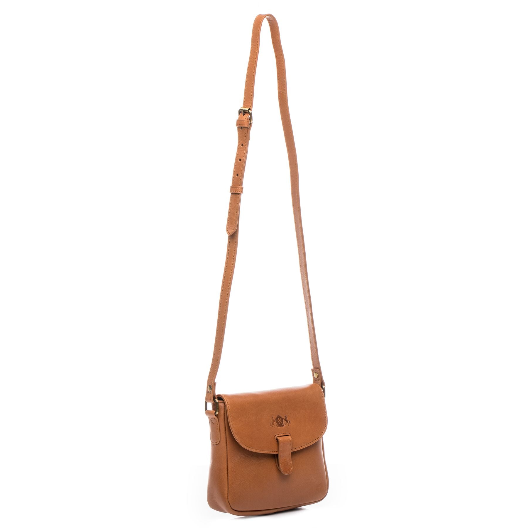 SID & VAIN Schultertasche Leder & Umhängetasche Leder klein IVY light-tan 39045