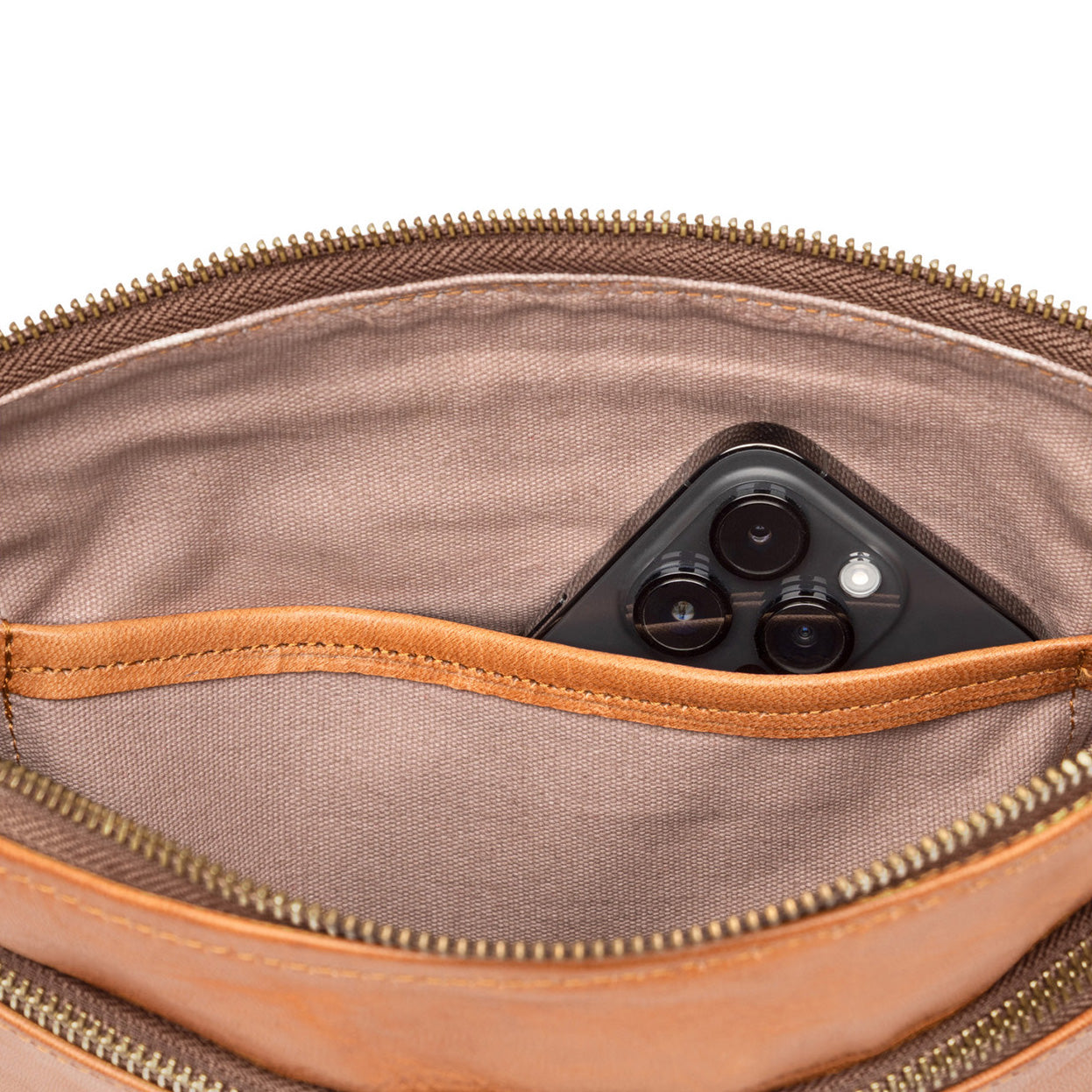 SID & VAIN Crossbody echt Leder Umhängetasche Damen Handtasche hellbraun Ledertasche SAGE 50361