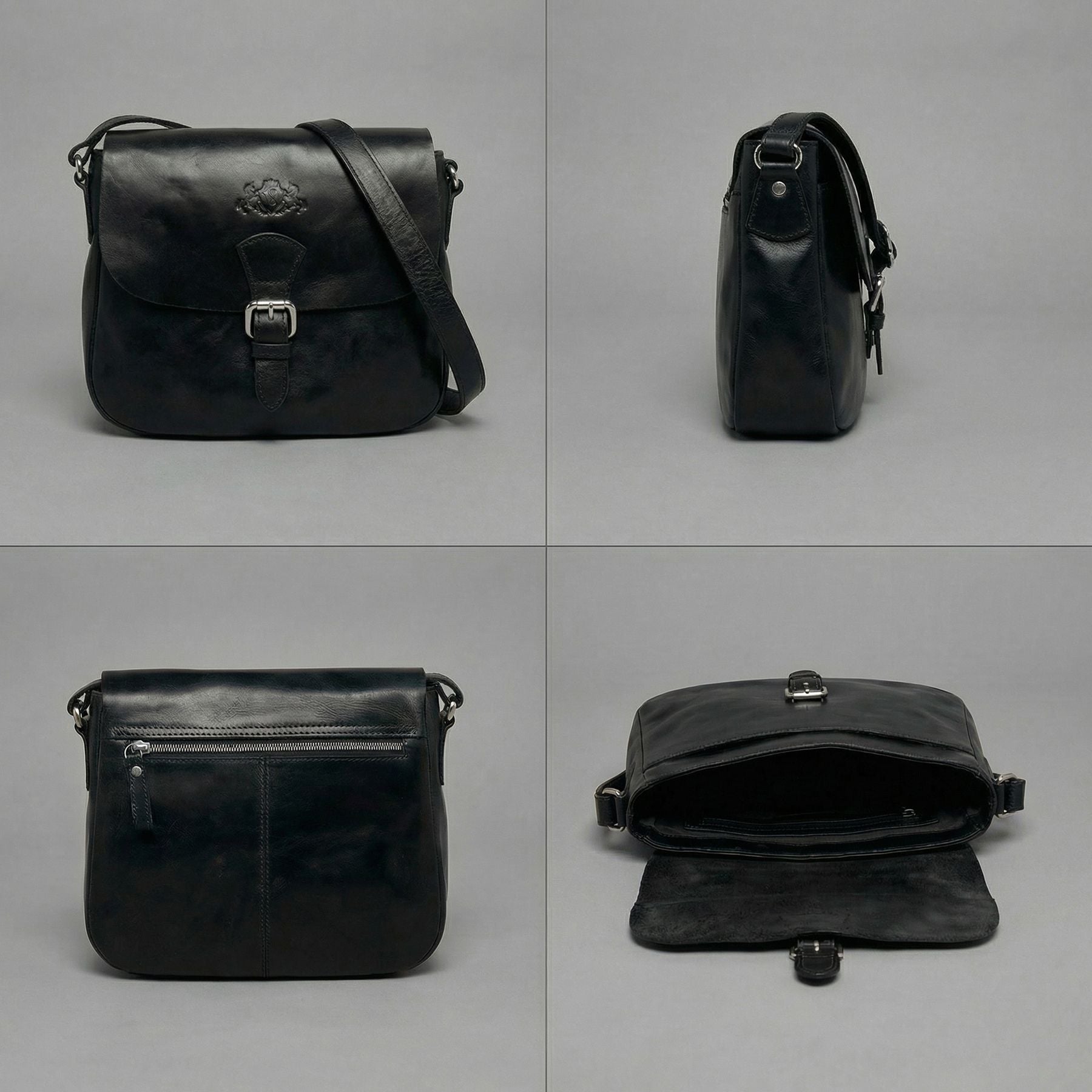 SID & VAIN Schultertasche YALE schwarz Angles