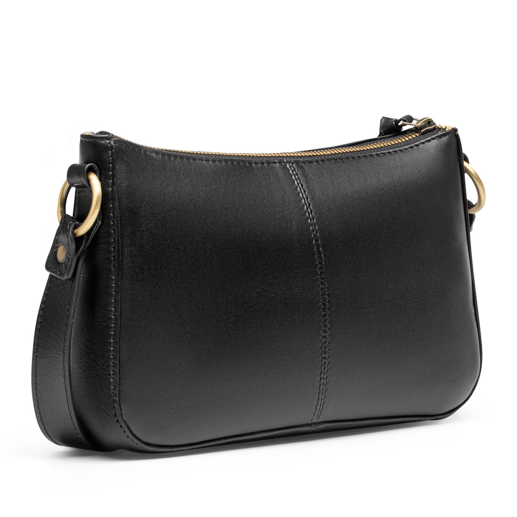 NIBY Schultertasche Glatt schwarz Hinten