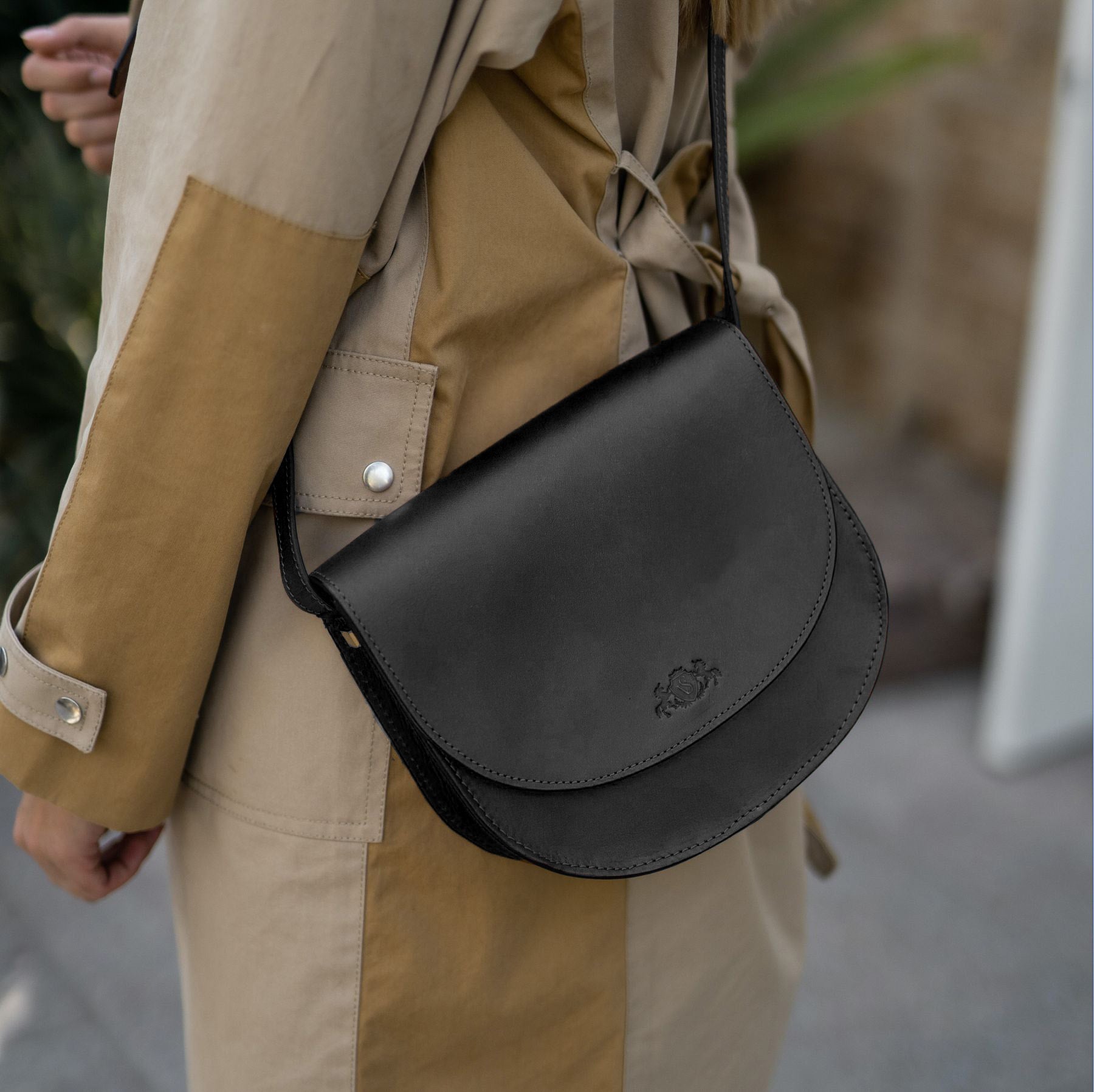 SID & VAIN Schultertasche Leder TRISH versch. Farben Größen Handtasche Leder 16