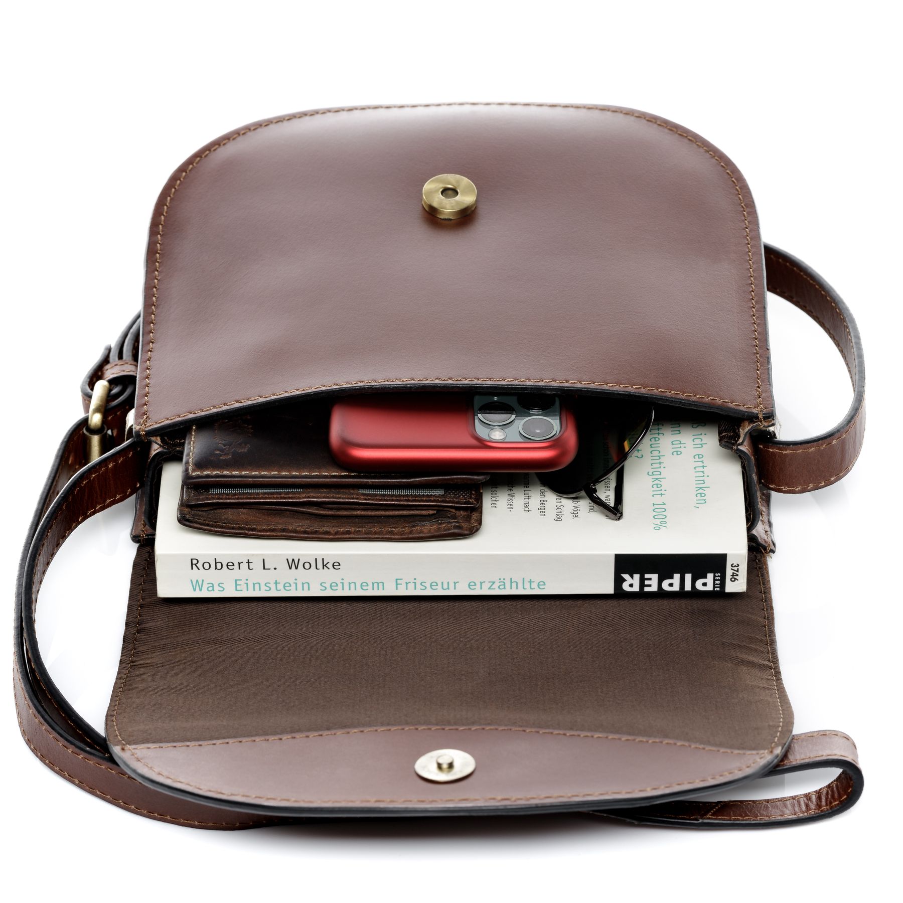 SID & VAIN Schultertasche Leder TRISH versch. Farben Größen Handtasche Leder 30