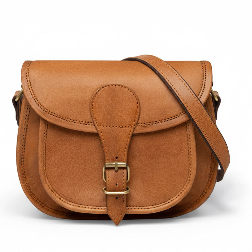 LORI brown goatskin shoulder bag