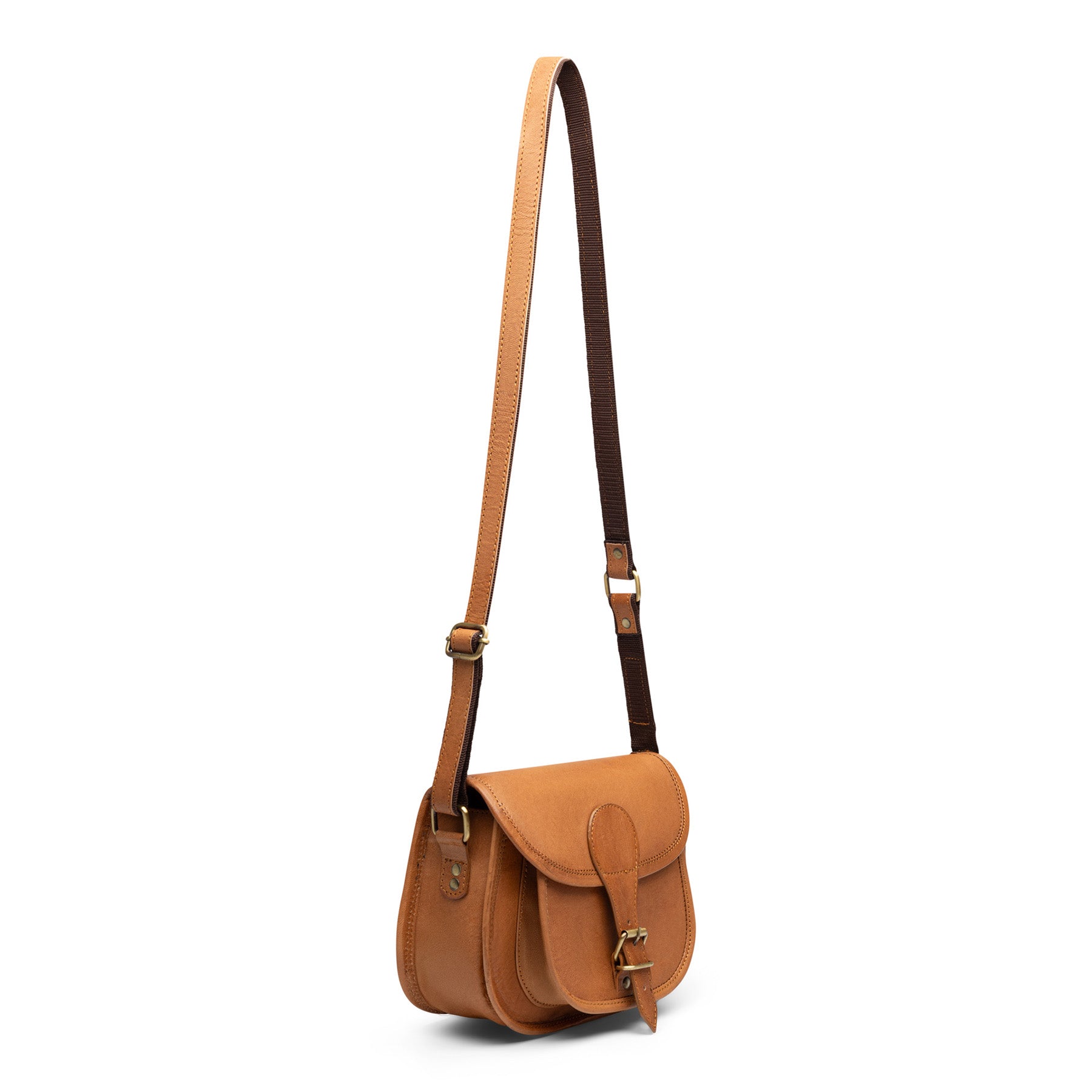LORI brown goatskin shoulder bag