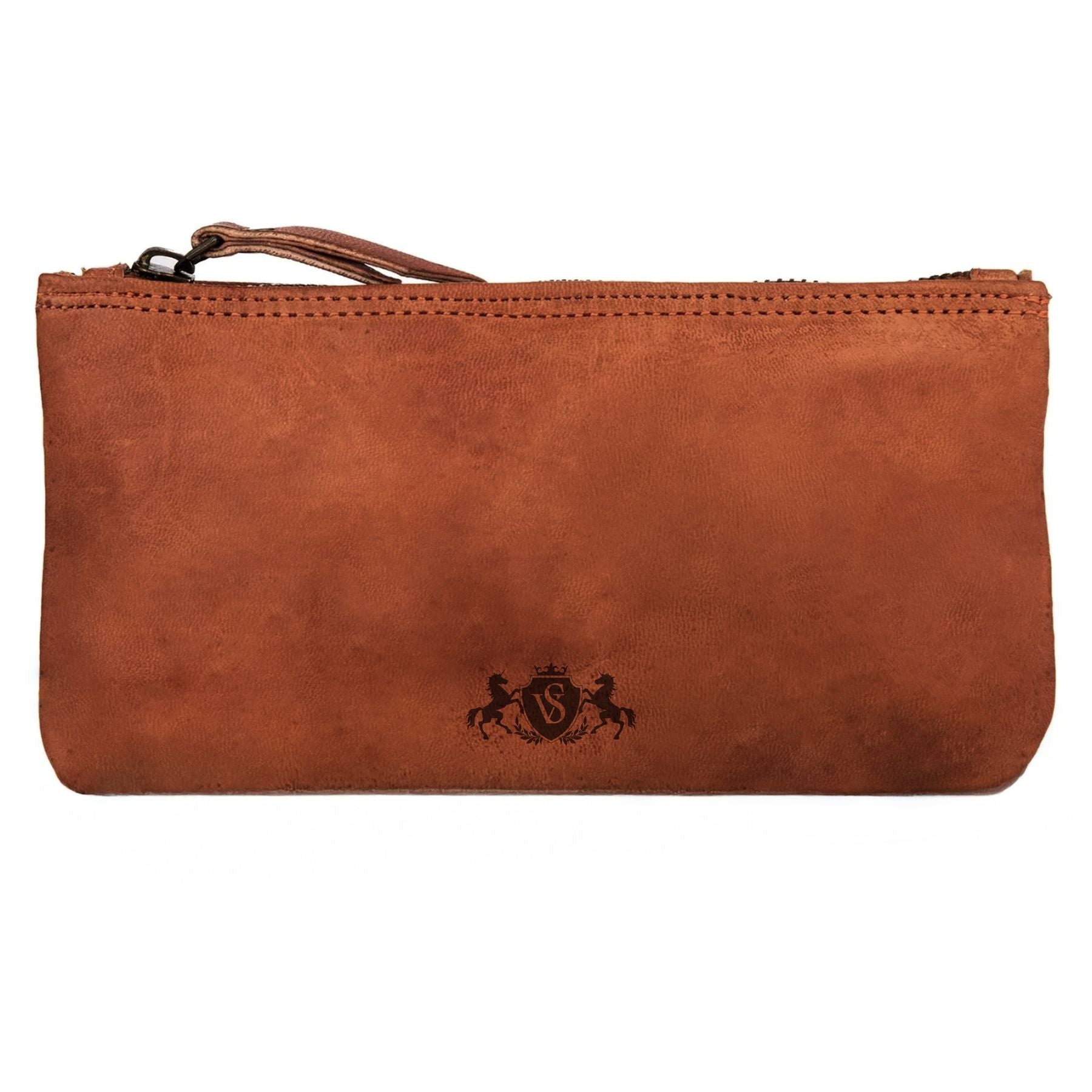 SID & VAIN Kosmetiktäschchen Leder SEDONA chestnut Etui MakeUp Bag 48645