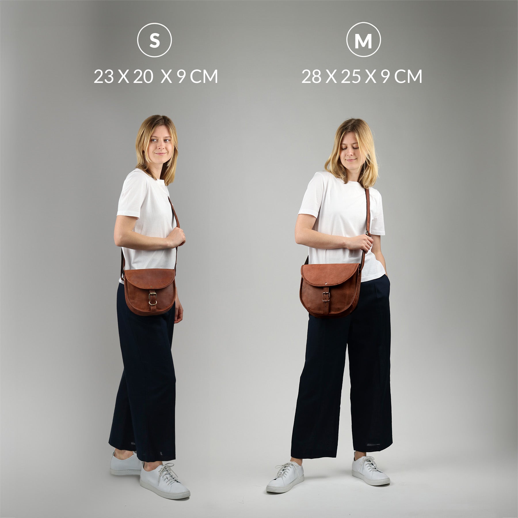 SID & VAIN Umhängetasche Leder AUBREY braun Schultertasche 45482