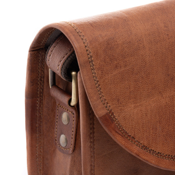 SID & VAIN Umhängetasche Leder AUBREY braun Schultertasche 45822