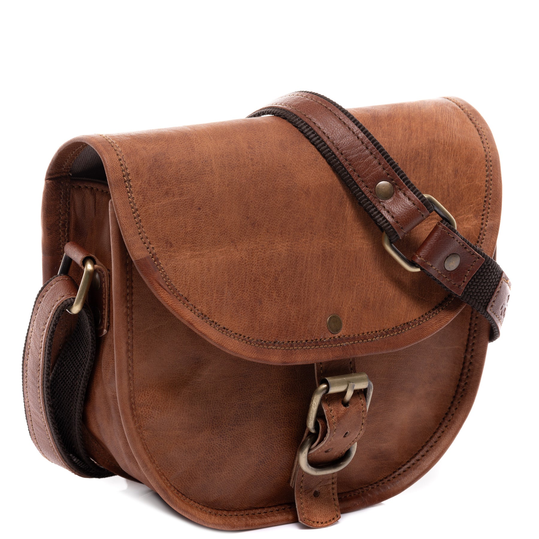SID & VAIN Umhängetasche Leder AUBREY braun Schultertasche 43799