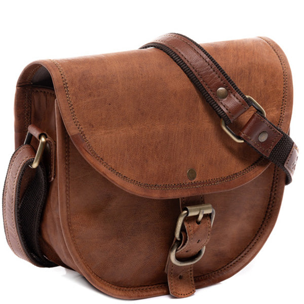 SID & VAIN Umhängetasche Leder AUBREY braun Schultertasche 45818