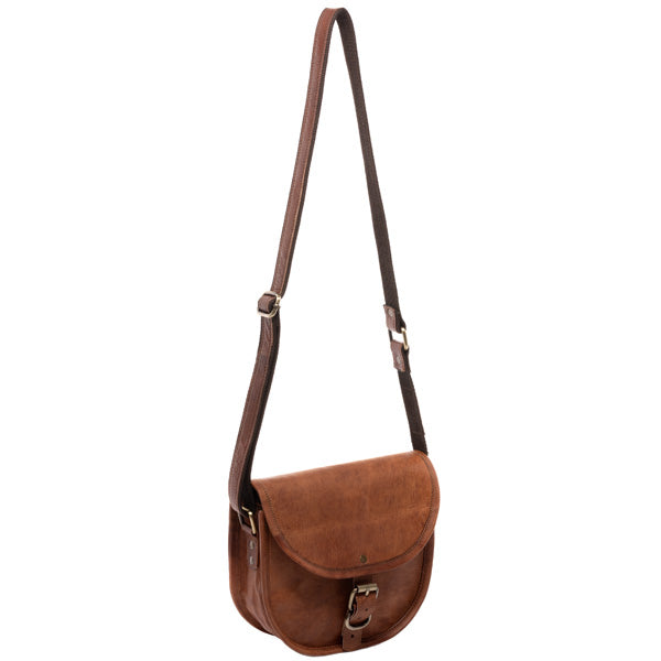 SID & VAIN Umhängetasche Leder AUBREY braun Schultertasche 45823