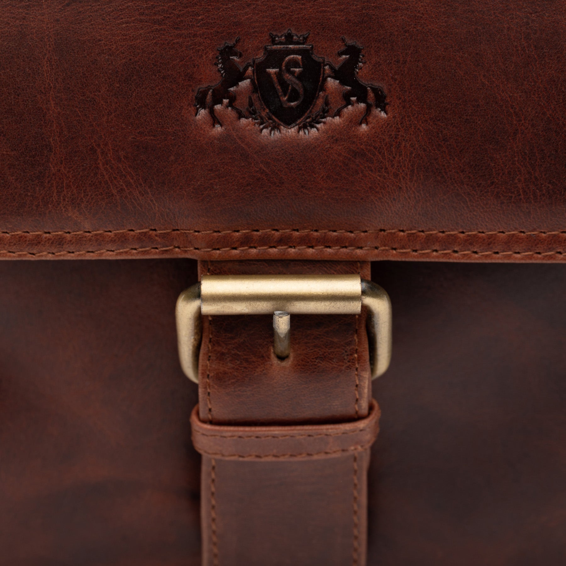 SID & VAIN Messenger Bag Leder NICO braun tan Kuriertasche 45656