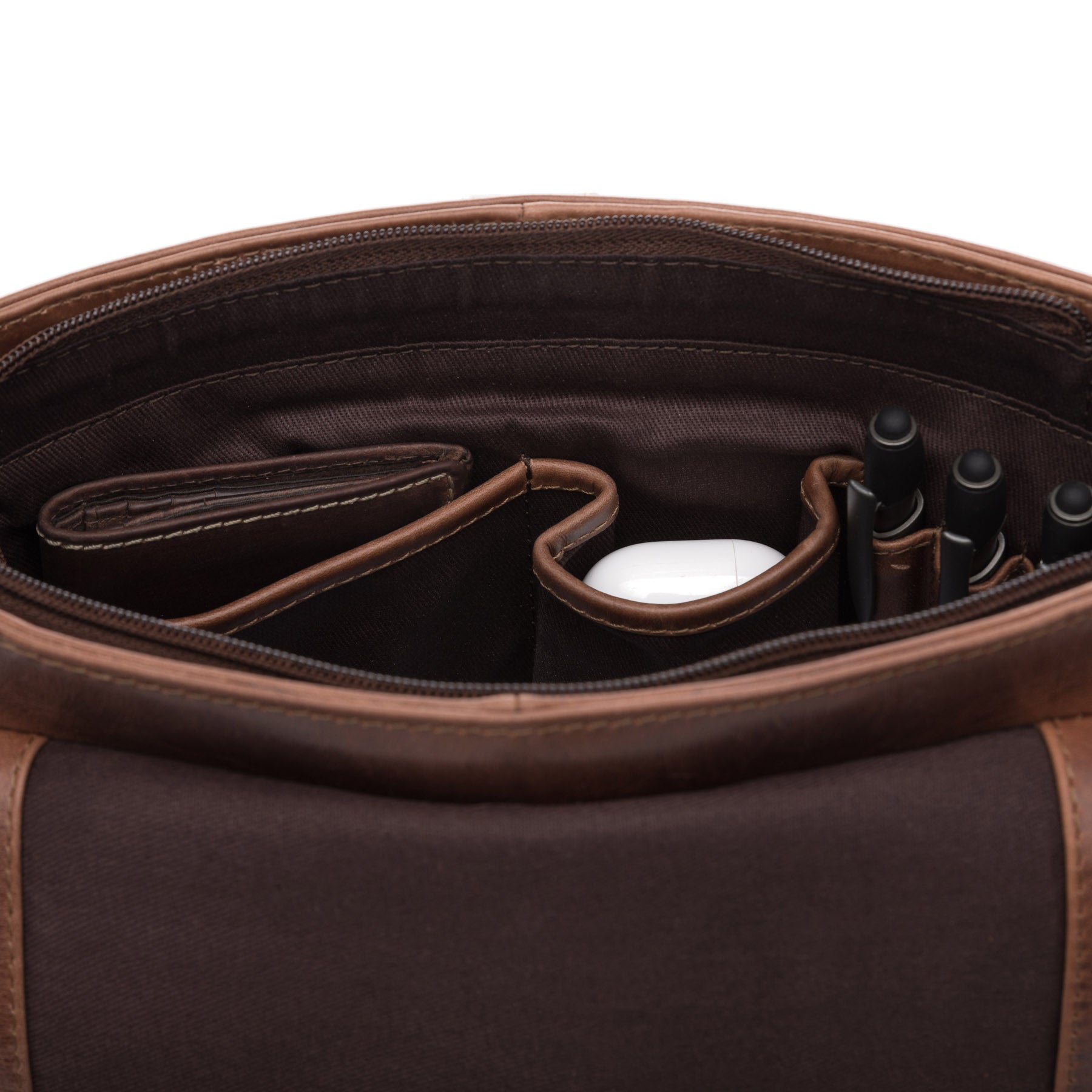 SID & VAIN Messenger Bag Leder Postbag STOKED braun-cognac 39136