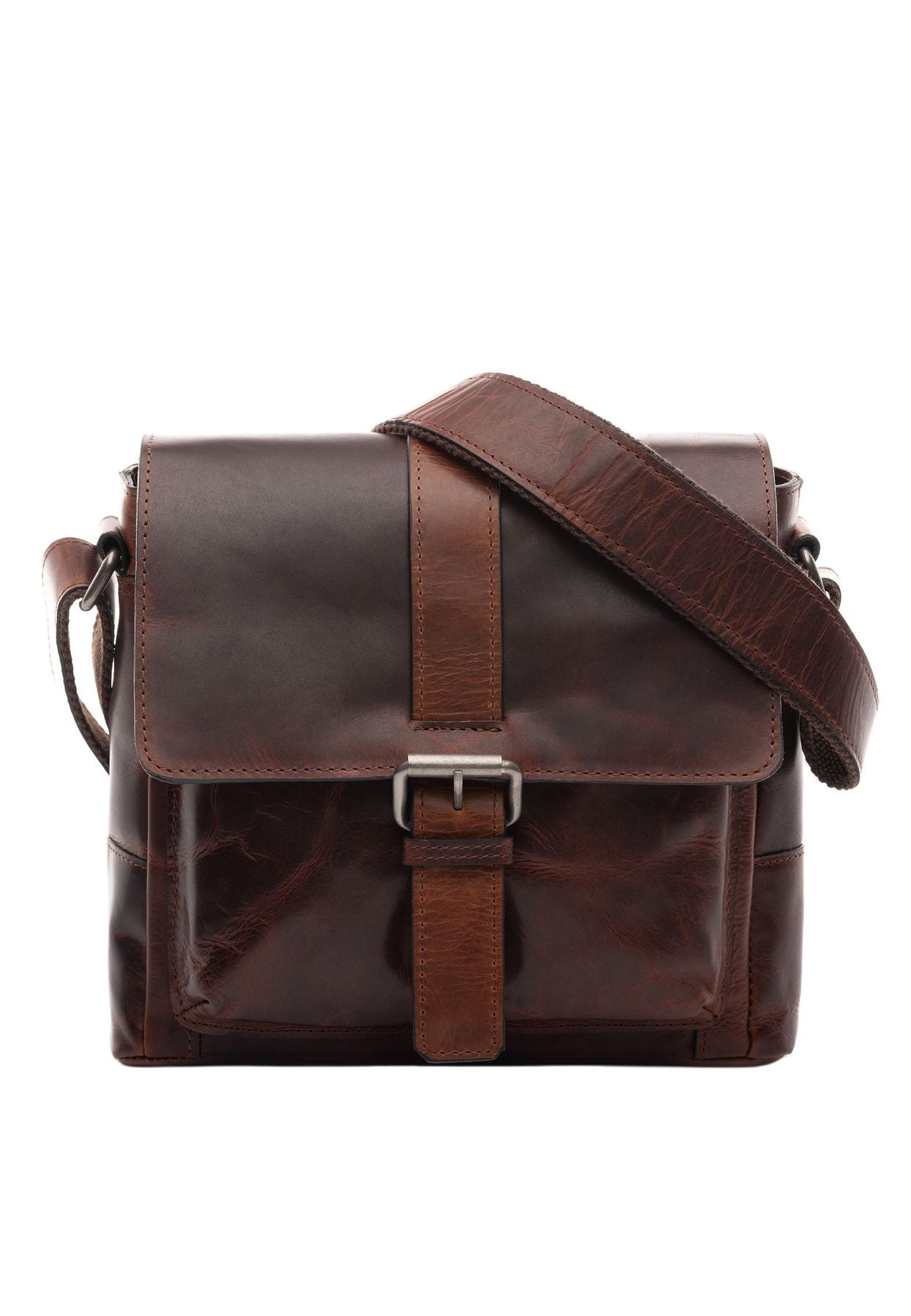 Umhängetasche Leder braun GRAHAM Schultertasche