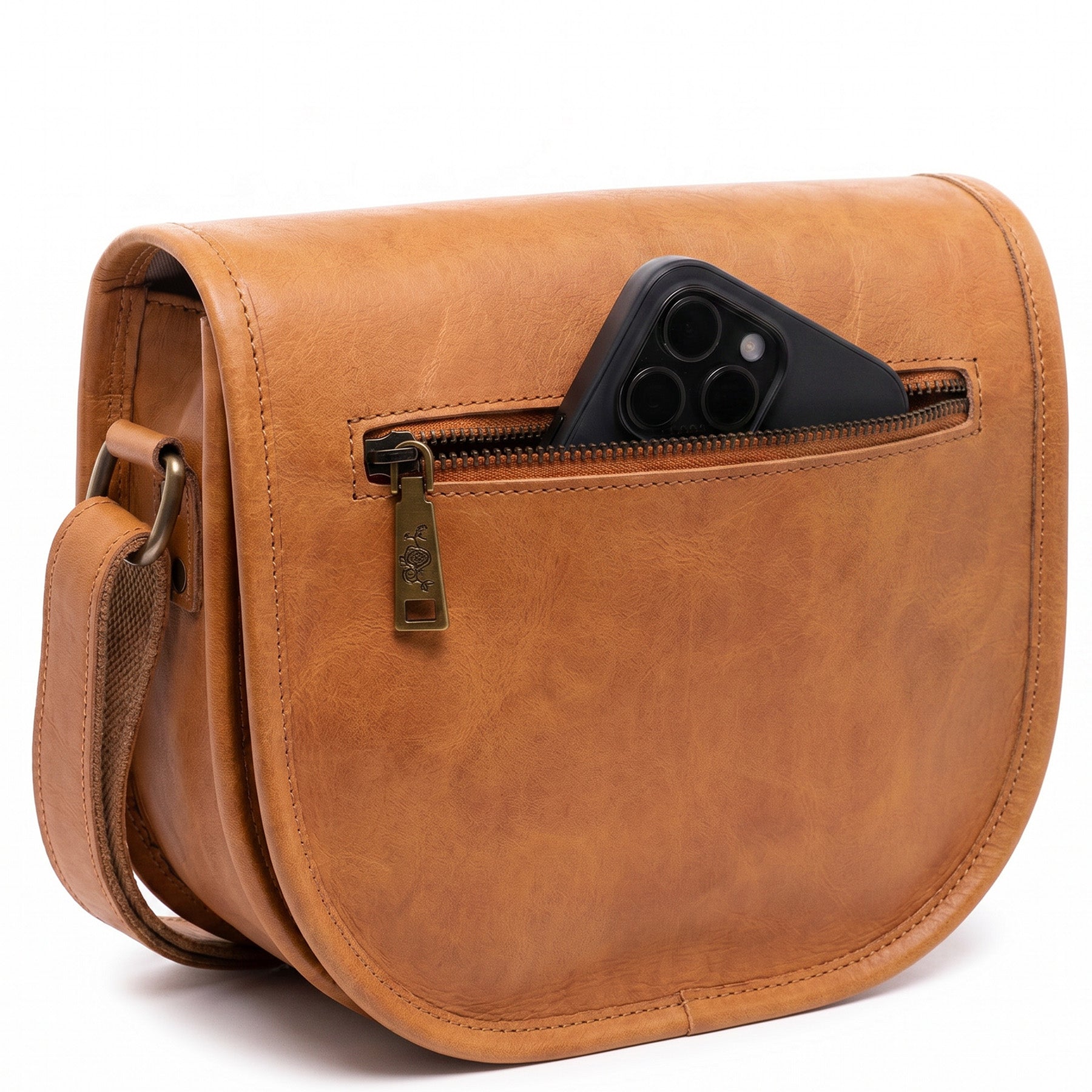 Schultertasche Ziegenleder Rücken