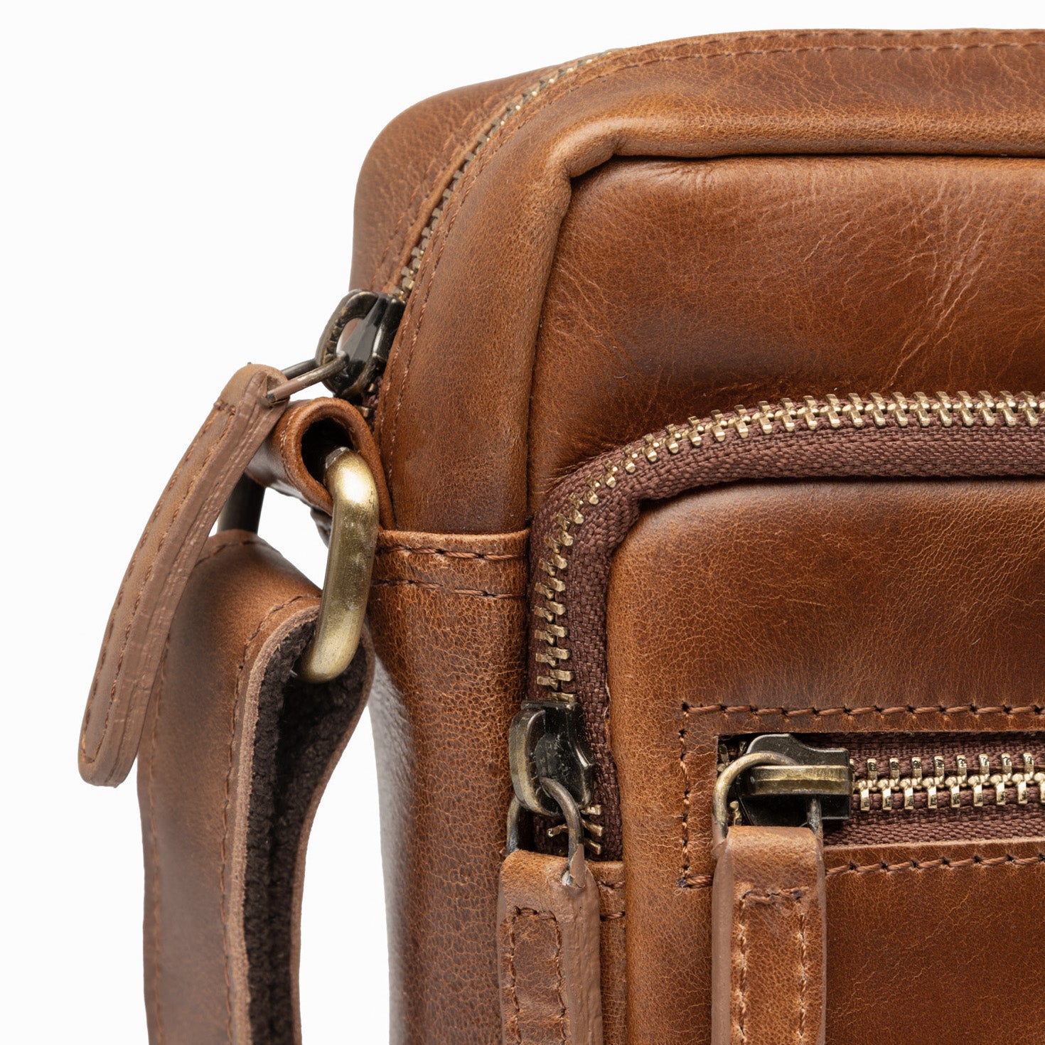 SID & VAIN Umhängetasche echt Leder Schultertasche Damen Herren Crossbody bag Ledertasche CLARK klein 50545