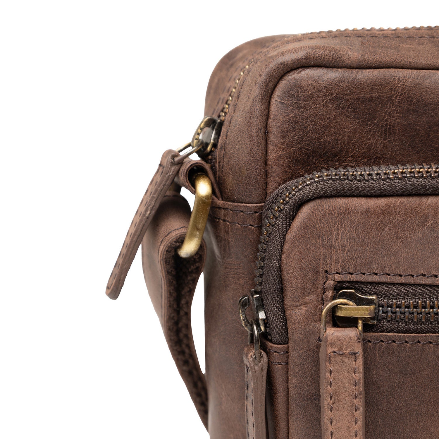 SID & VAIN Umhängetasche echt Leder Schultertasche Damen Herren Crossbody bag Ledertasche CLARK klein 50337