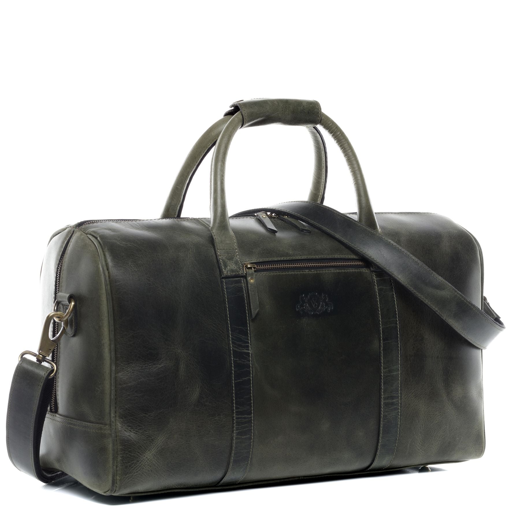 SID & VAIN Reisetasche Leder XL CHAD green-vintage 20791