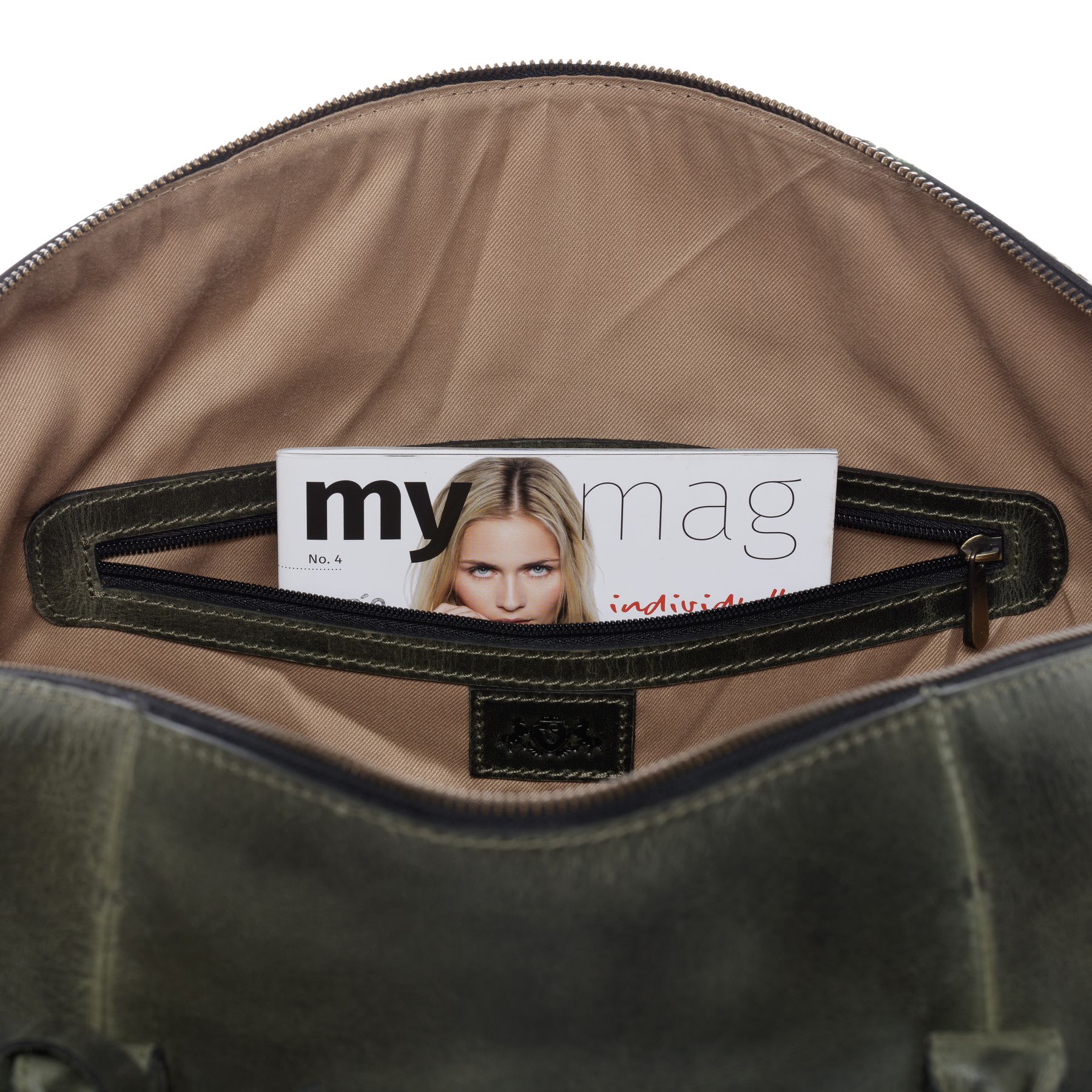 SID & VAIN Reisetasche Leder XL CHAD green-vintage 20792