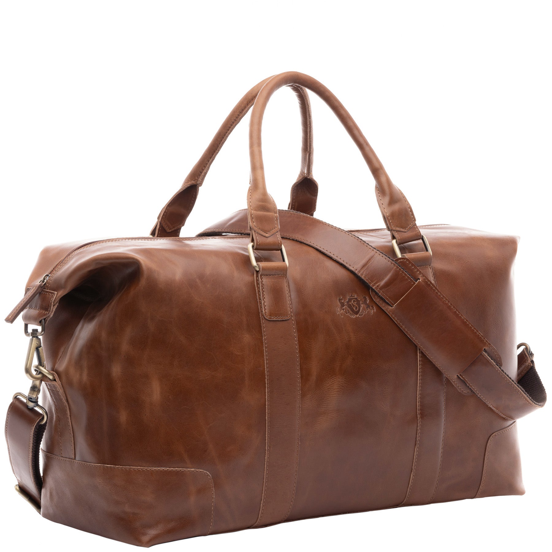 SID & VAIN Weekender Leder JEREMY Hellbraun Reisetasche 1