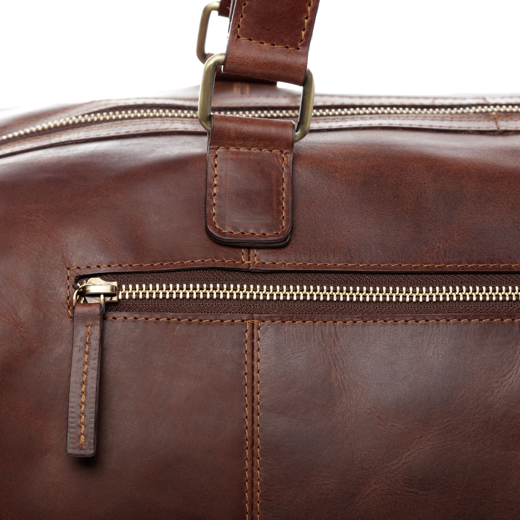 SID & VAIN Reisetasche Leder LOGAN braun-cognac 20872