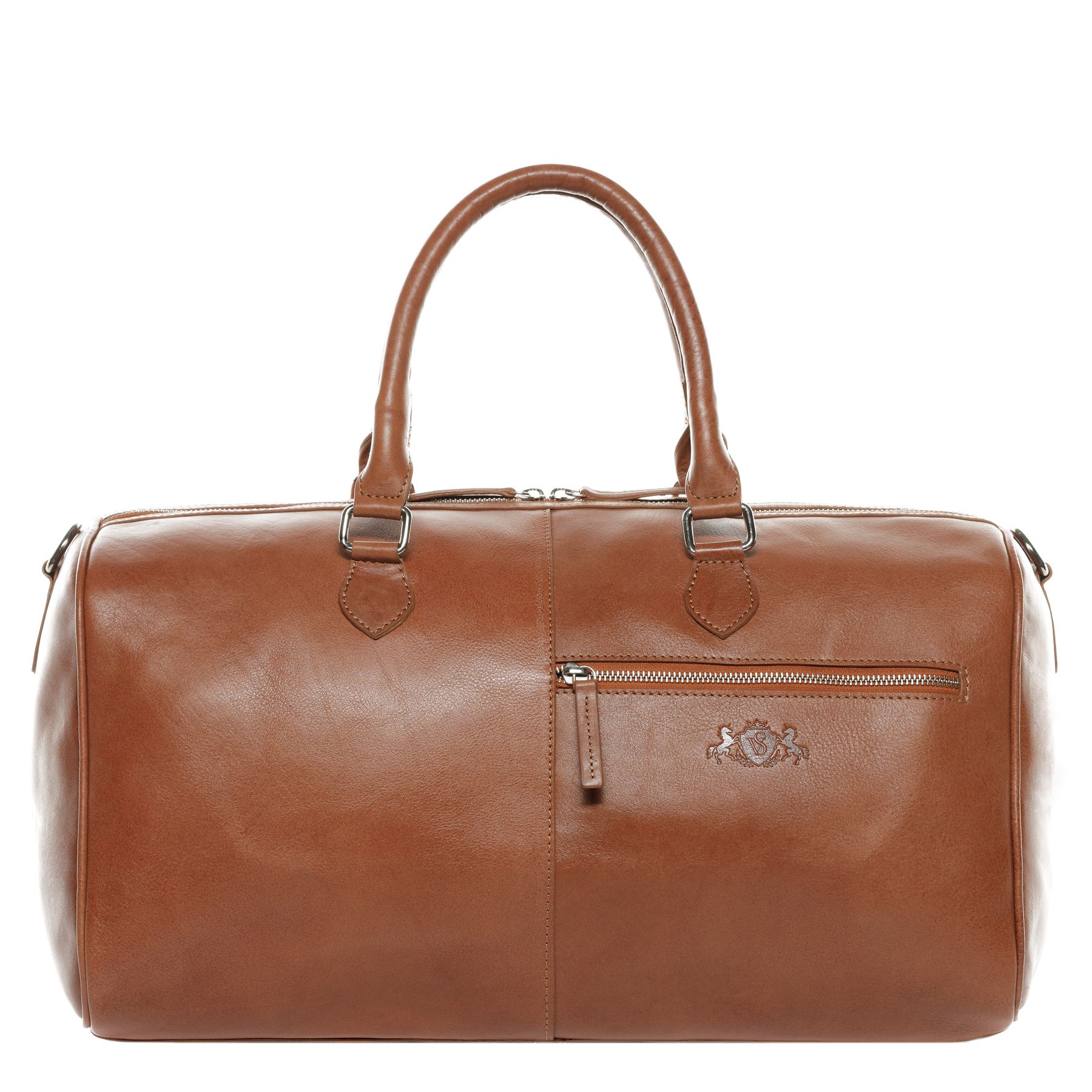 SID & VAIN Reisetasche Weekender Leder SEATTLE light-crunchy-tan 28112