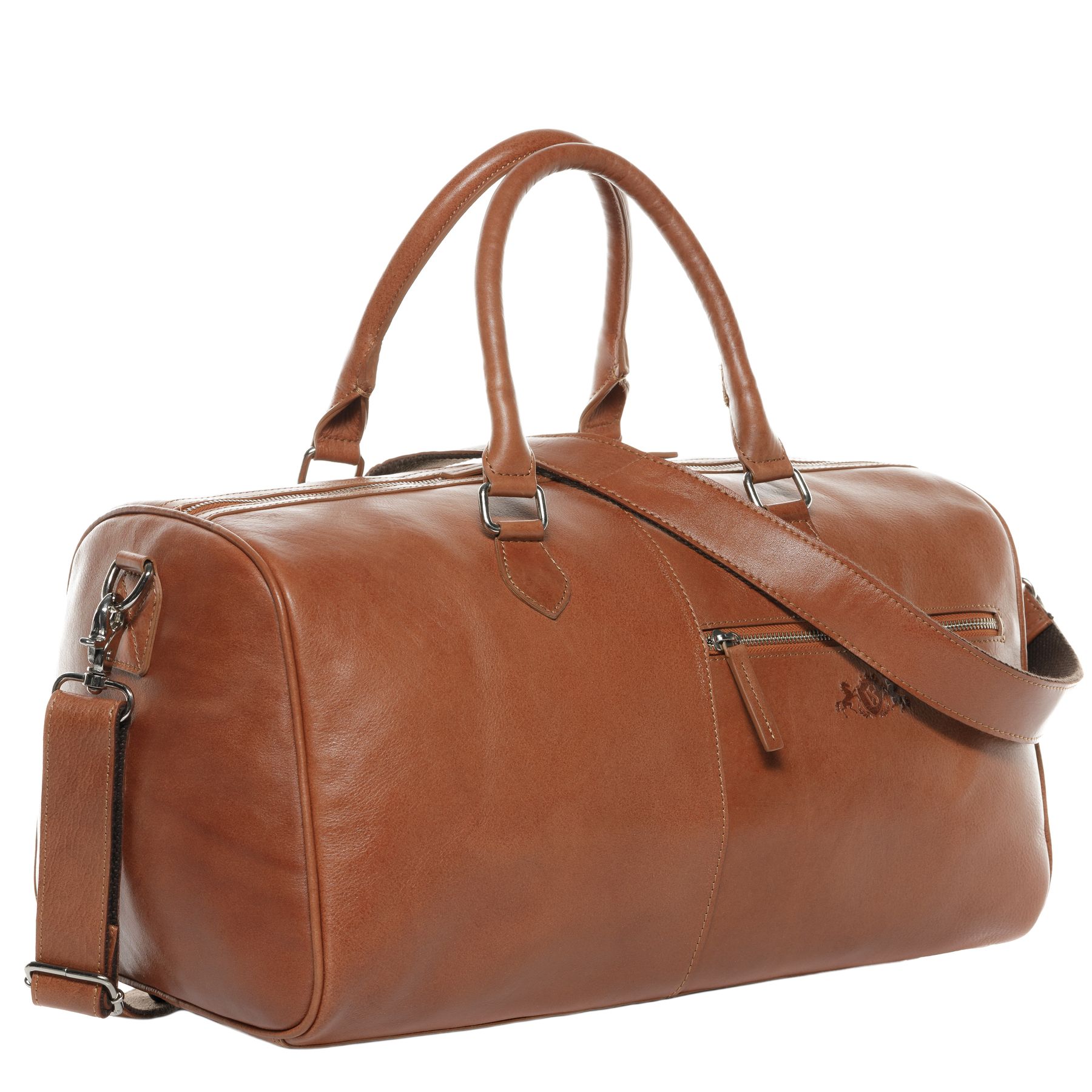 SID & VAIN Reisetasche Weekender Leder SEATTLE light-crunchy-tan 28113