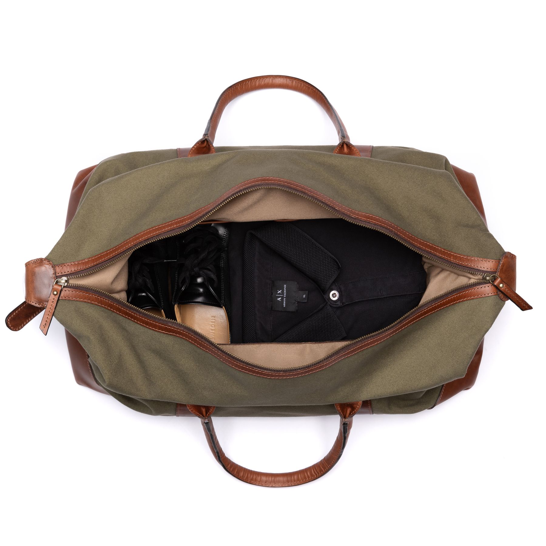 SID & VAIN Reisetasche Canvas LENNOX Weekender blau olive 16
