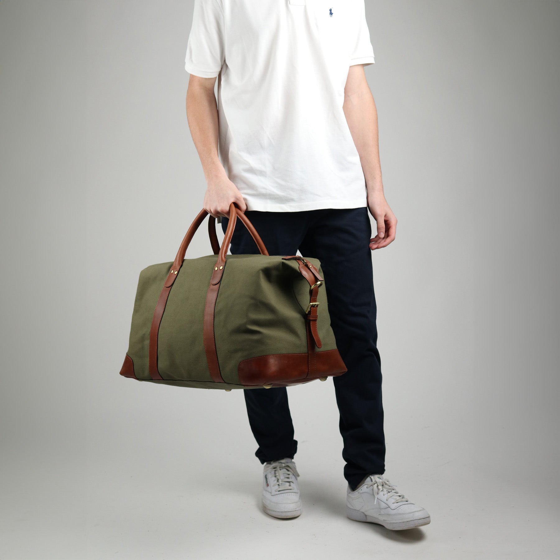 SID & VAIN Reisetasche Canvas LENNOX Weekender blau olive 12
