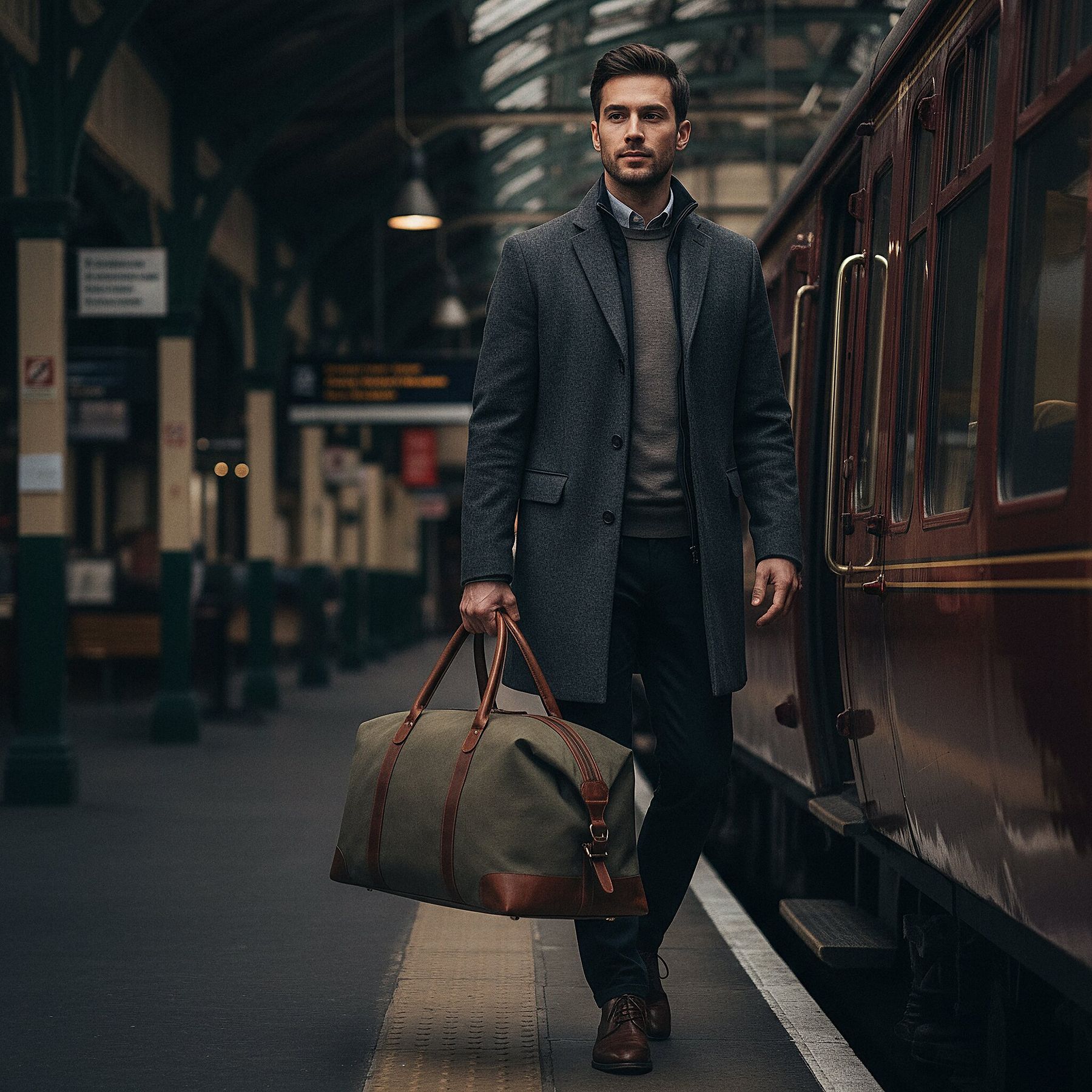 SID & VAIN Reisetasche Canvas LENNOX Weekender olive 65190