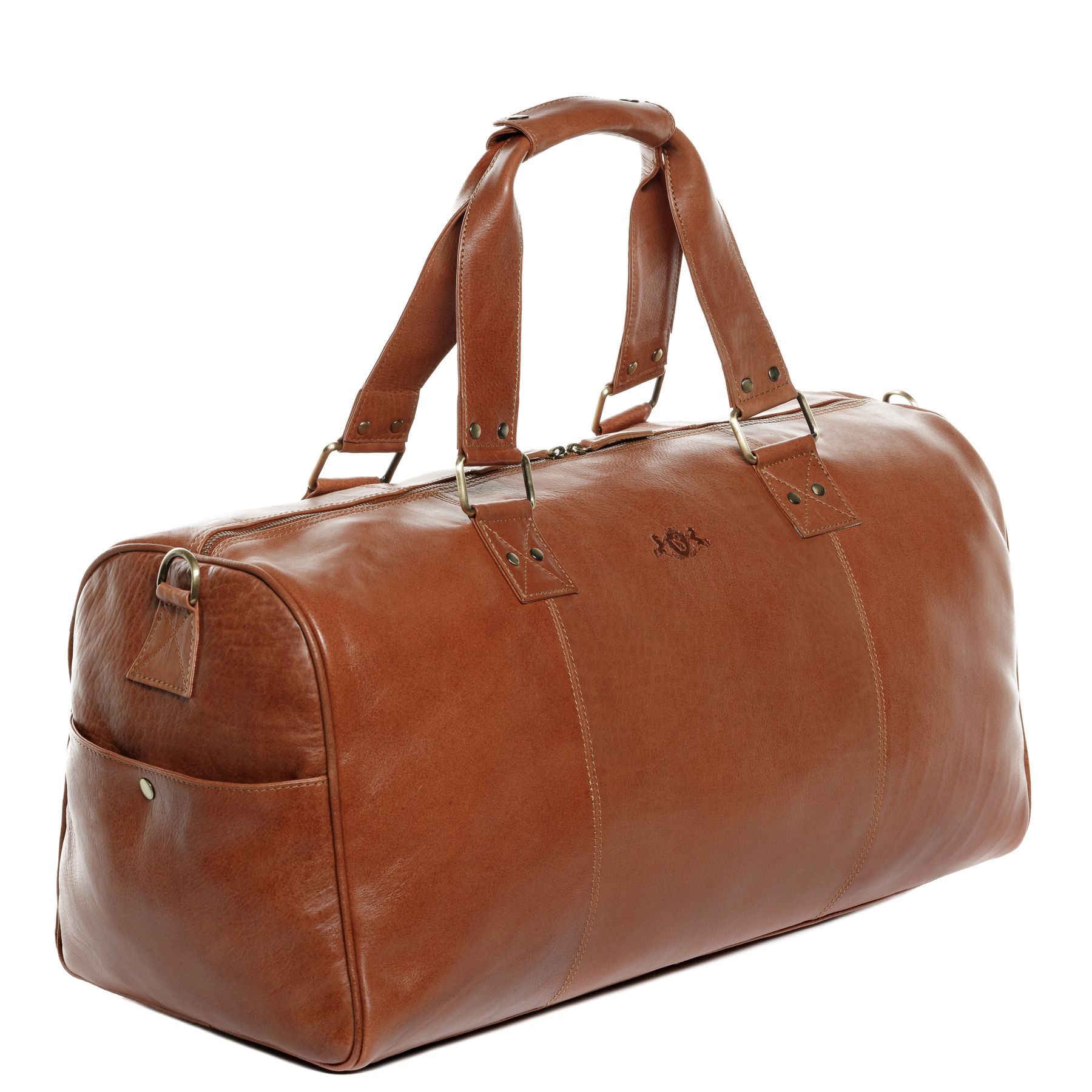 SID & VAIN Reisetasche groß Leder XXL LINUS light-crunchy-tan 35075