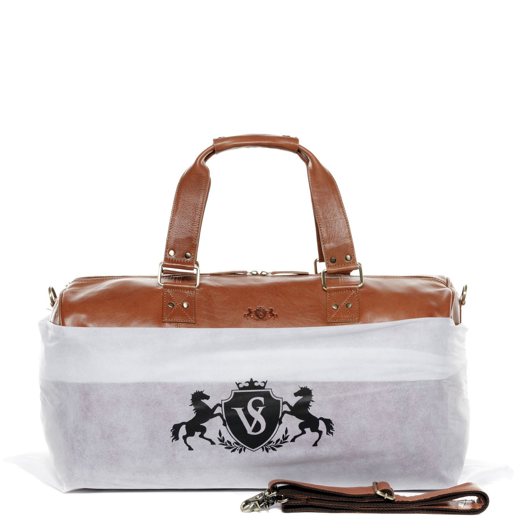 SID & VAIN Reisetasche groß Leder XXL LINUS light-crunchy-tan 35074
