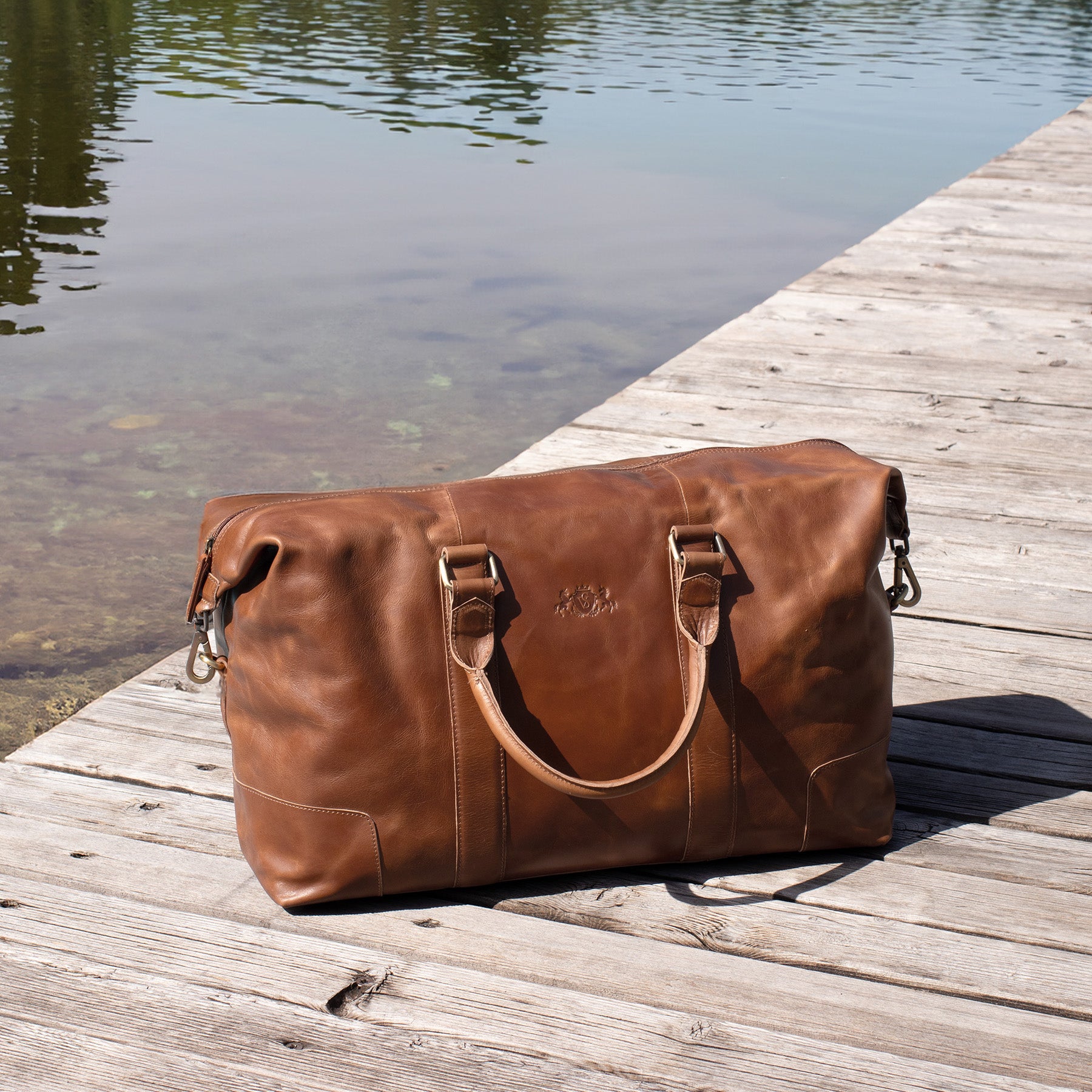 SID & VAIN Weekender Leder JEREMY Hellbraun Reisetasche 2